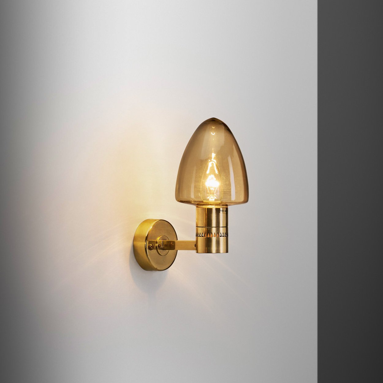 Model "V-220" Brass Wall Lamp by Hans-Agne Jakobsson, Sweden 1960s
