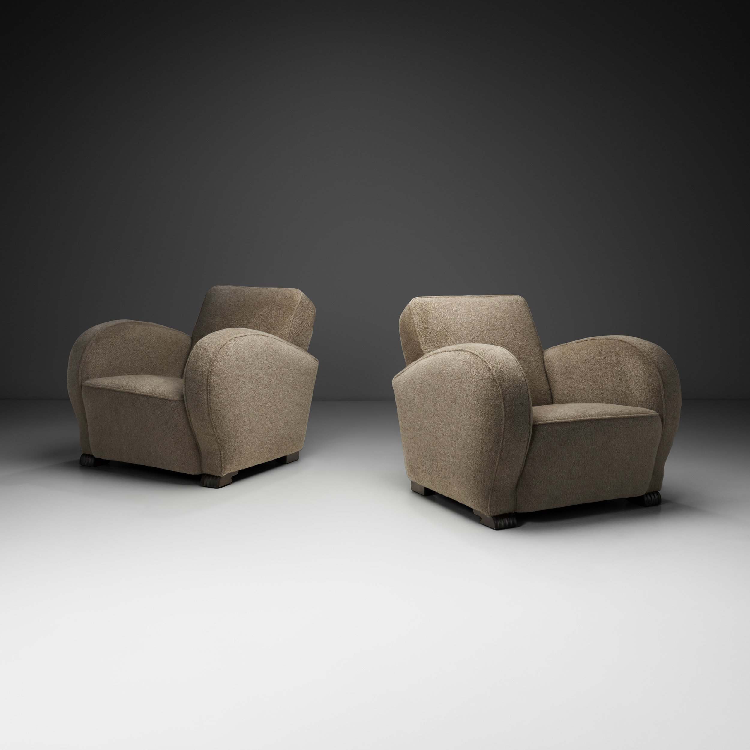 Pair of Upholstered Norwegian Club Chairs, Norway 1930s (sold)