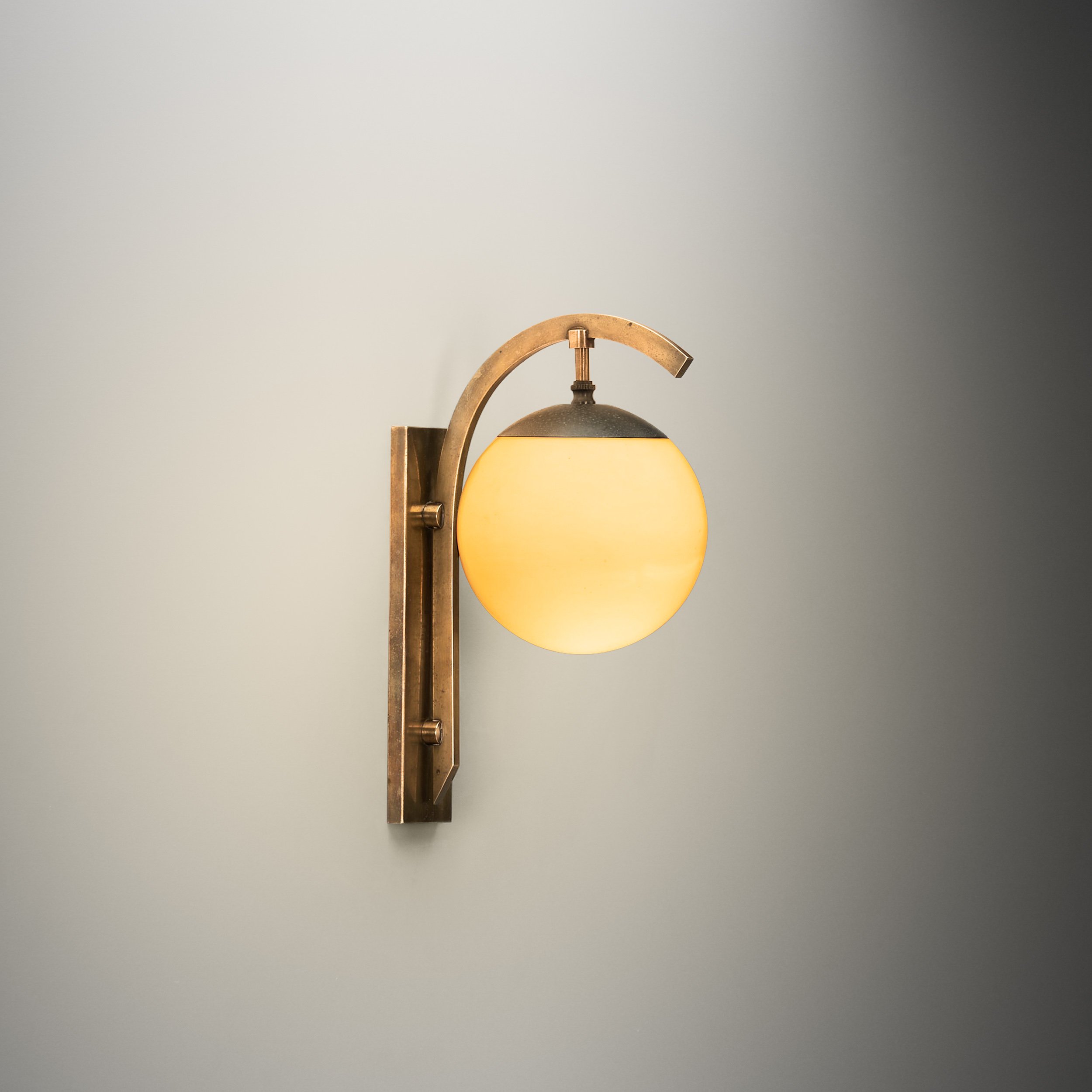 Art Deco Dome Wall Lamp by Lyfa (Attr.), Denmark ca 1930s