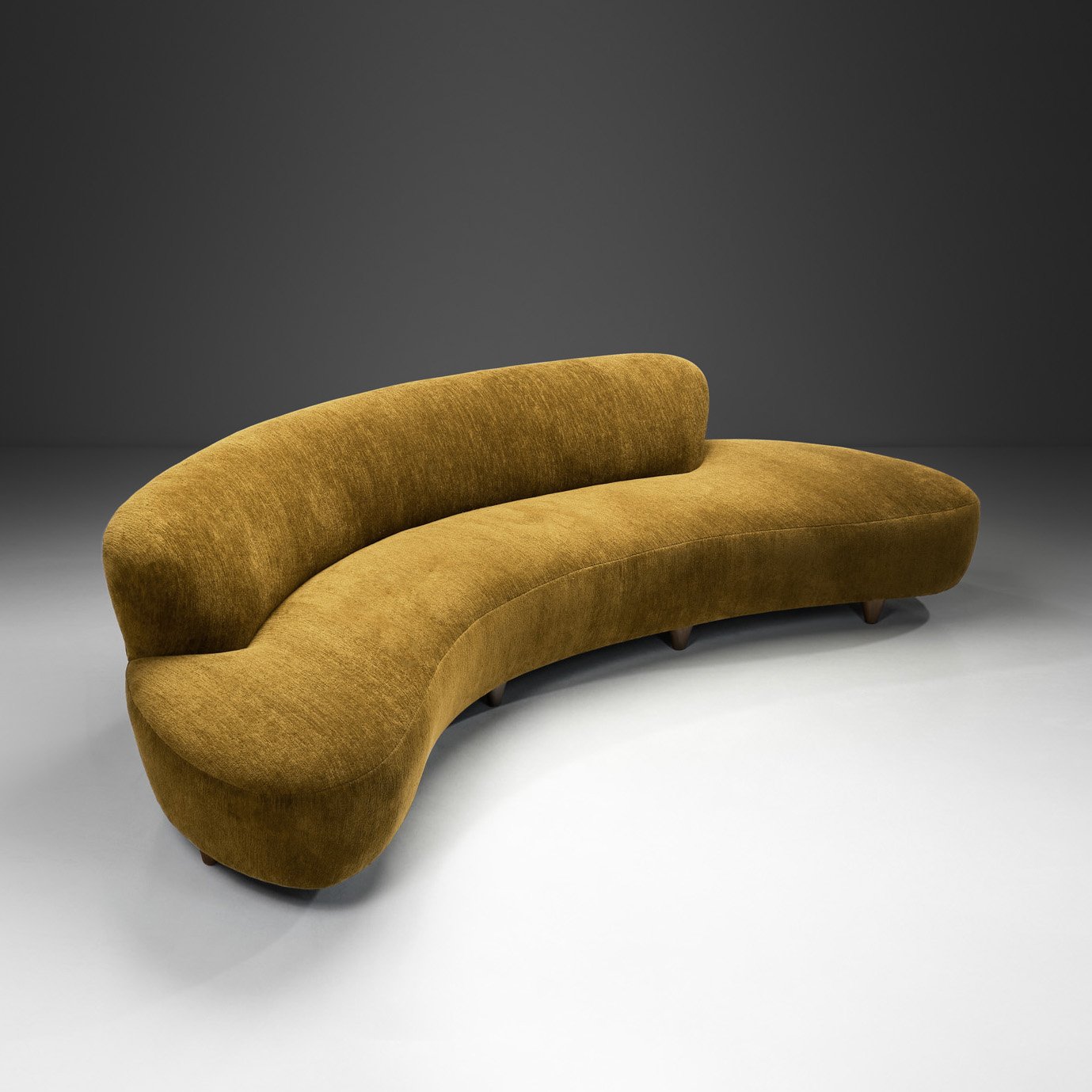 Curved Cloud Sofa in Earth Toned Upholstery, United States 1980s (sold)