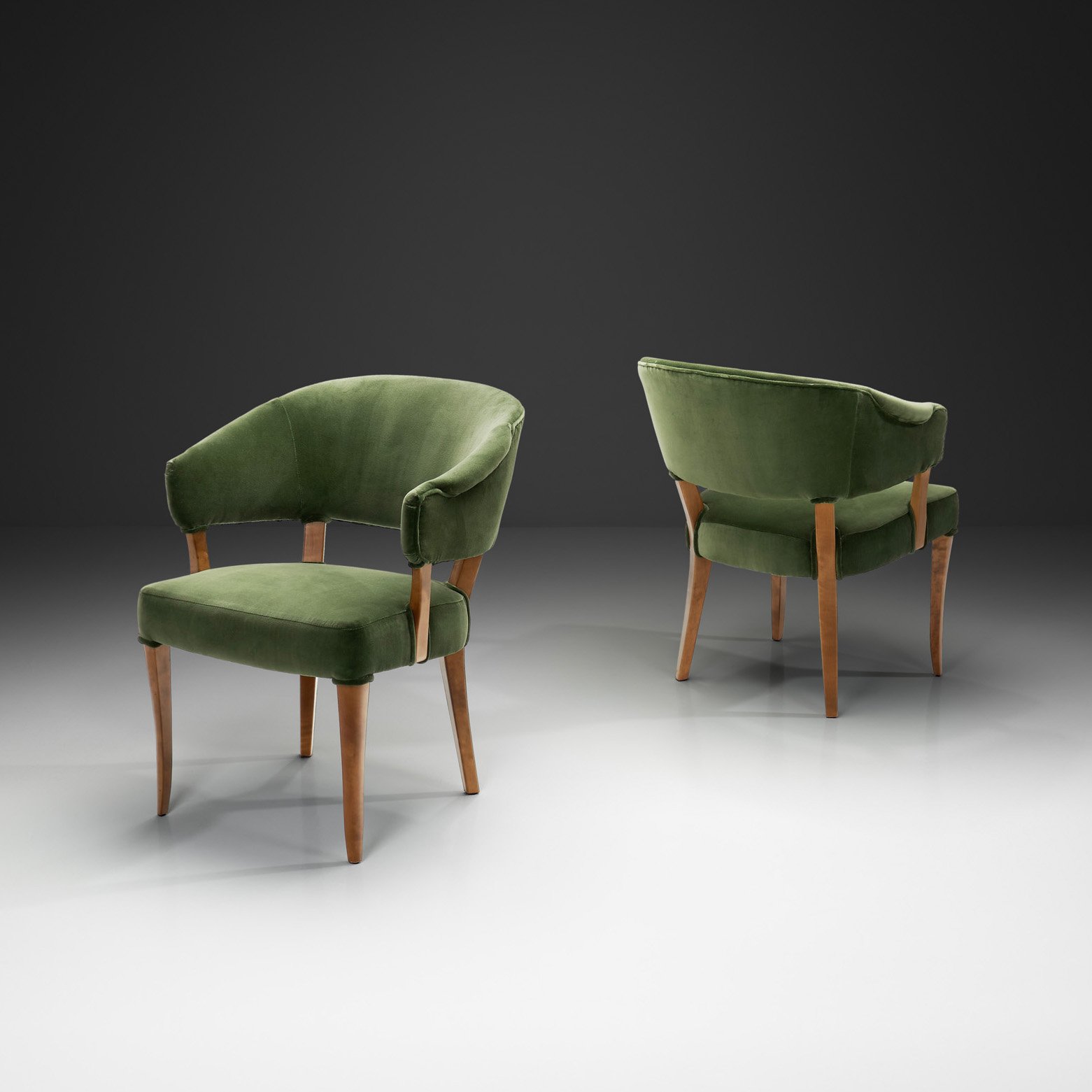 Pair of “Lata Greven” Armchairs by Carl Malmsten for O.H. Sjögren, Sweden 1950s