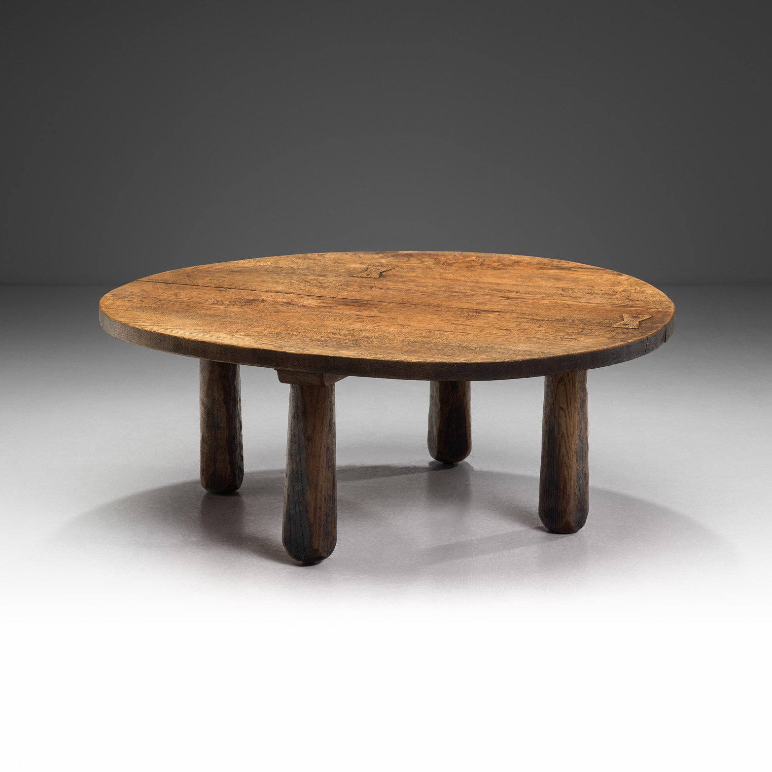 Rustic Oak Coffee Table, Europe 1950s (sold)