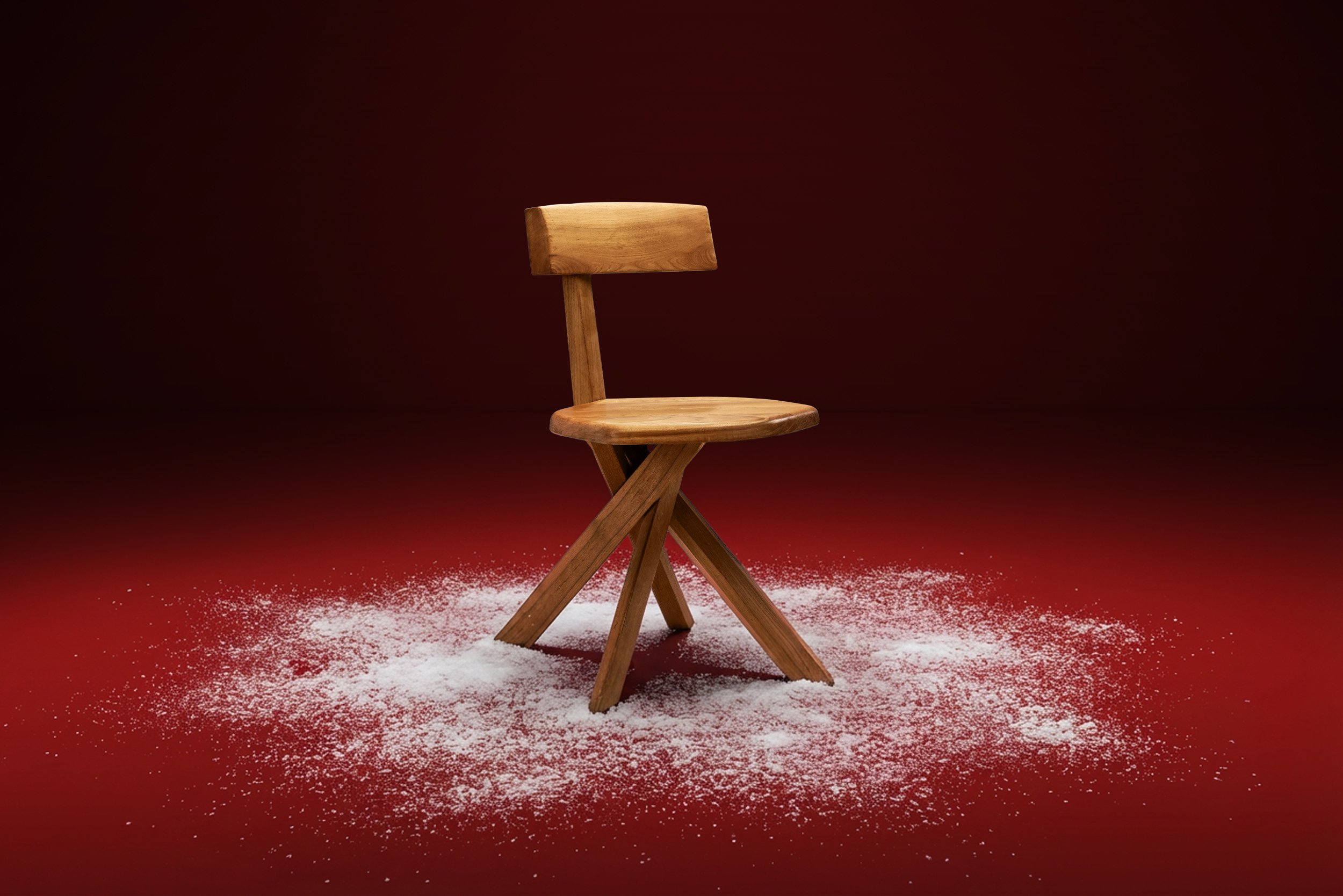 Pierre Chapo "S34" Elm Wood Chair, France 1960s