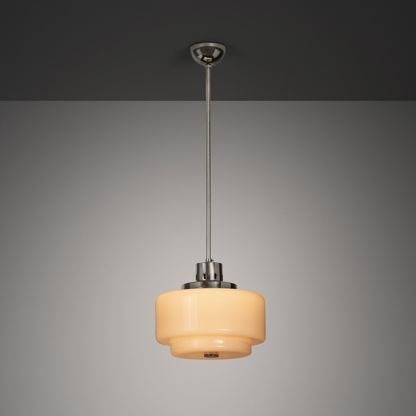 Model "2004" Nickel Plated Pendant Light by Paavo Tynell for Taito, Finland 1930s