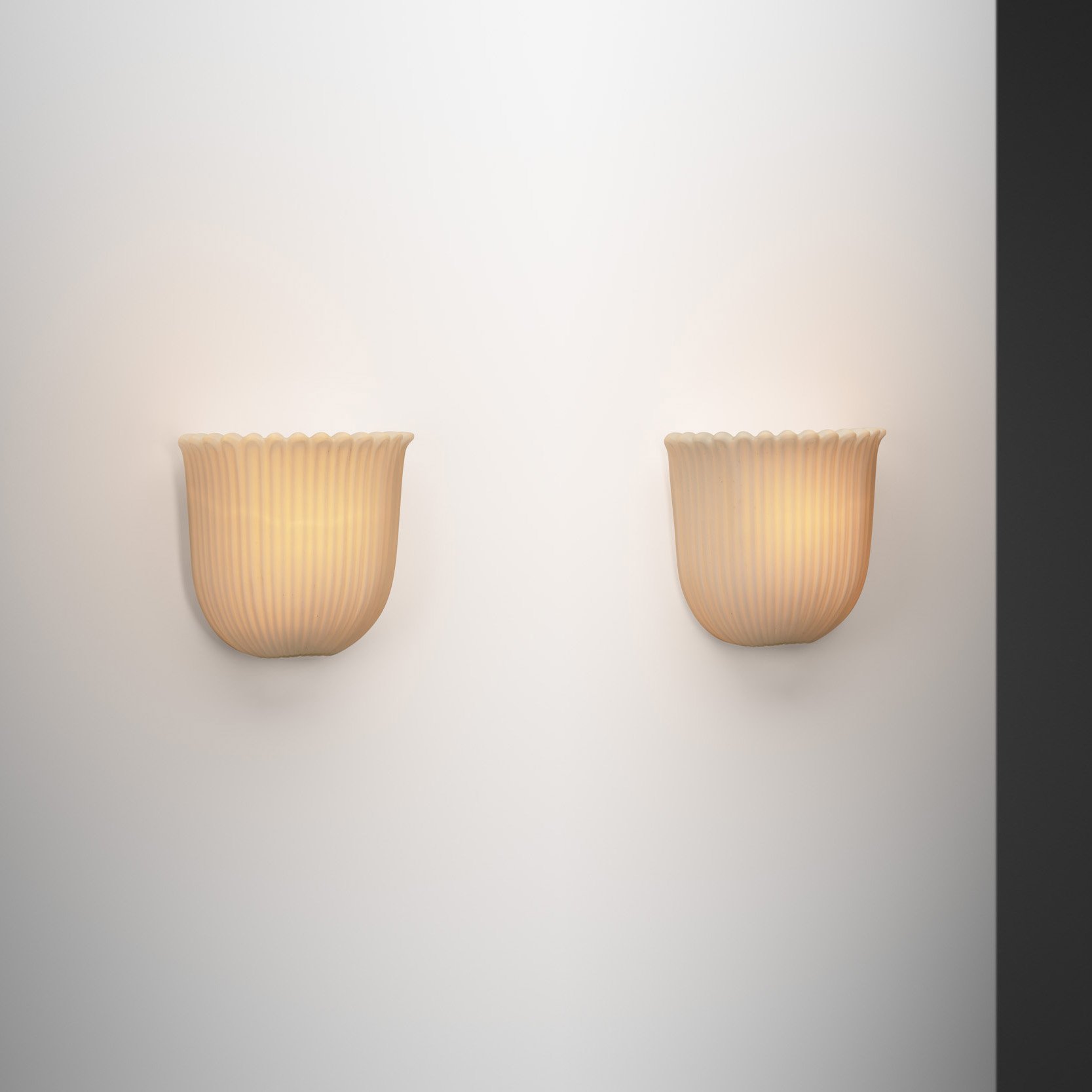 Pair of Model "2877" Wall Lamps by Glashütte Limburg, Germany 1970s