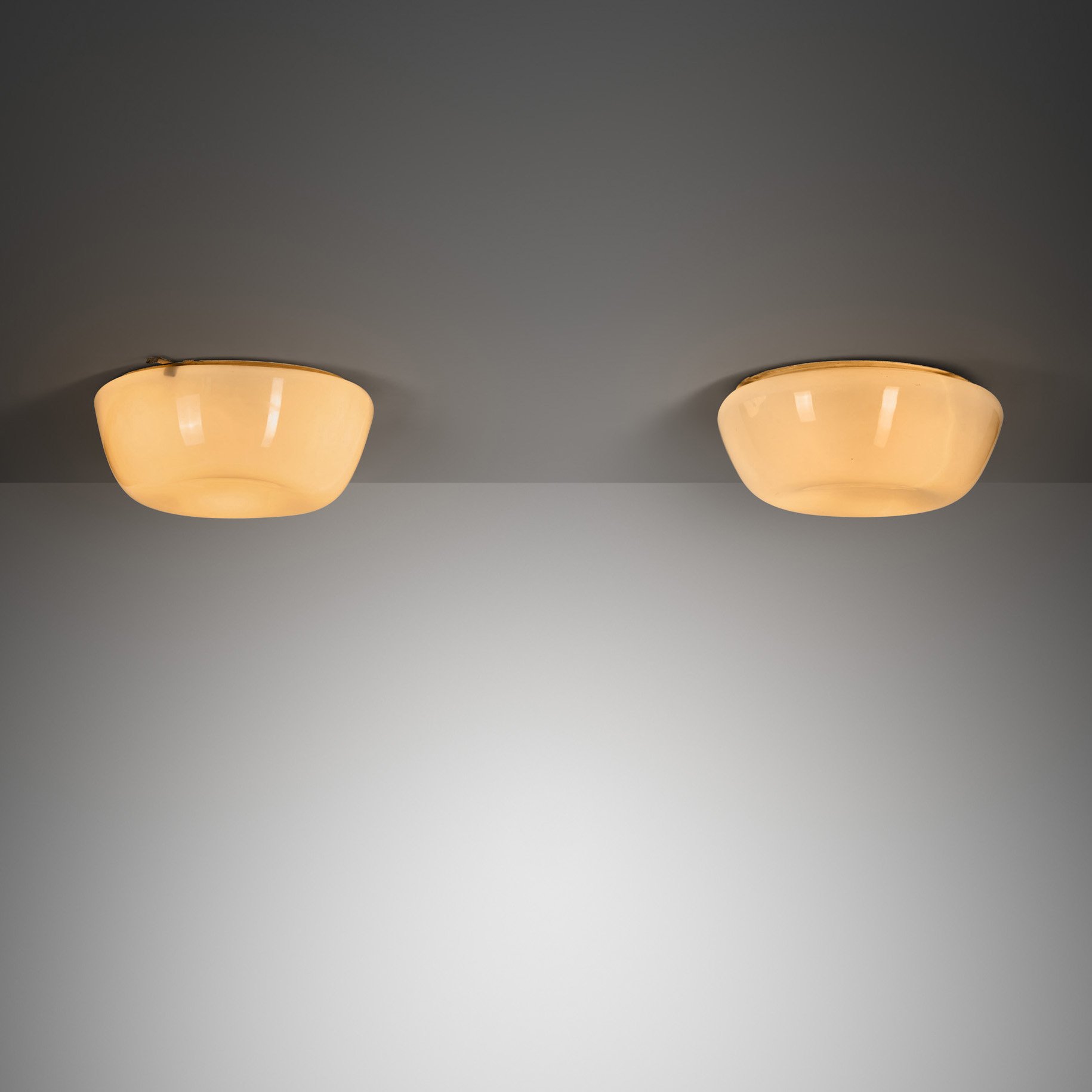 Pair of Lisa Johansson-Pape "1017" Ceiling Lights for Stockmann Orno, Finland ca 1950s