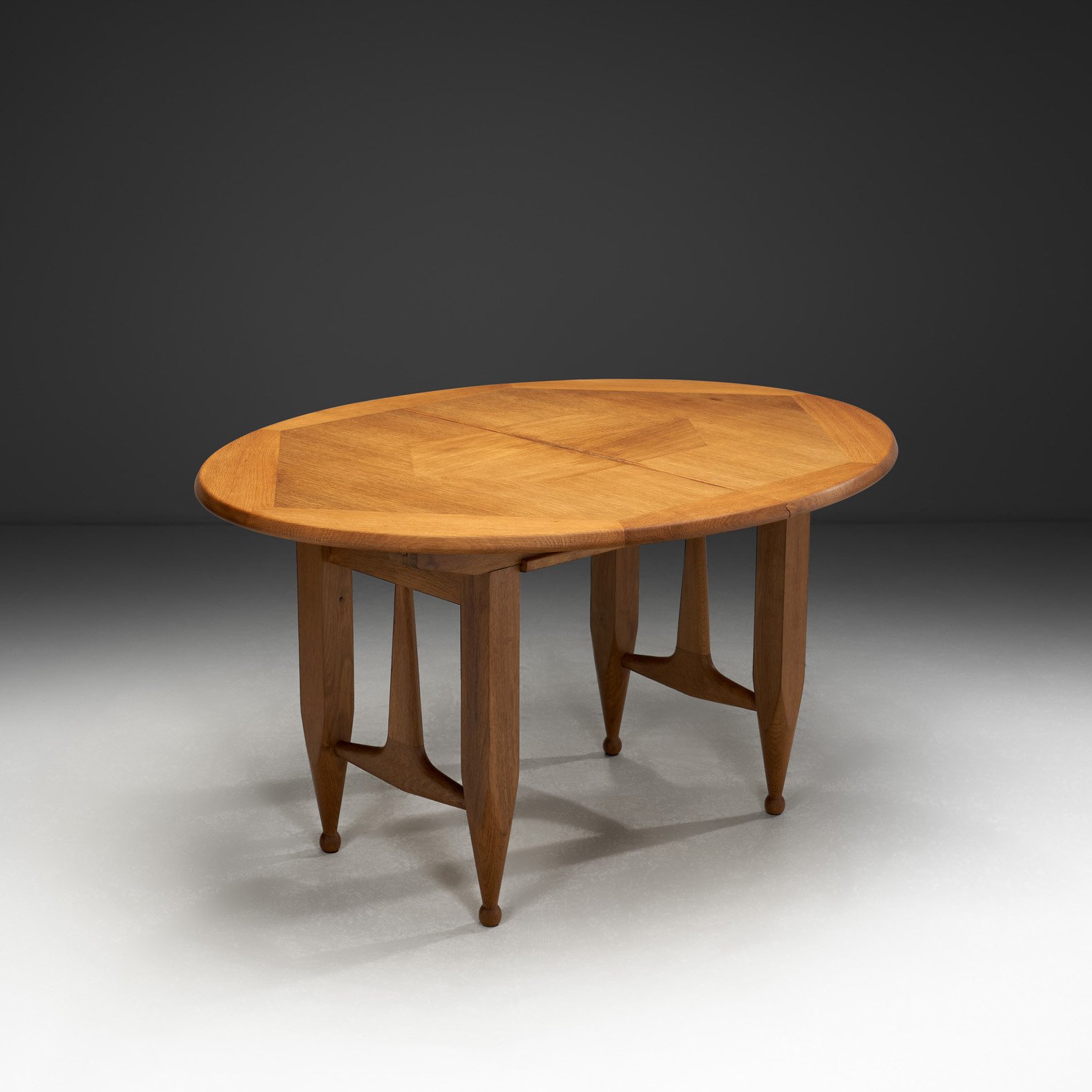 Extendable Dining Table by Guillerme et Chambron for Votre Maison, France Mid-20th Century
