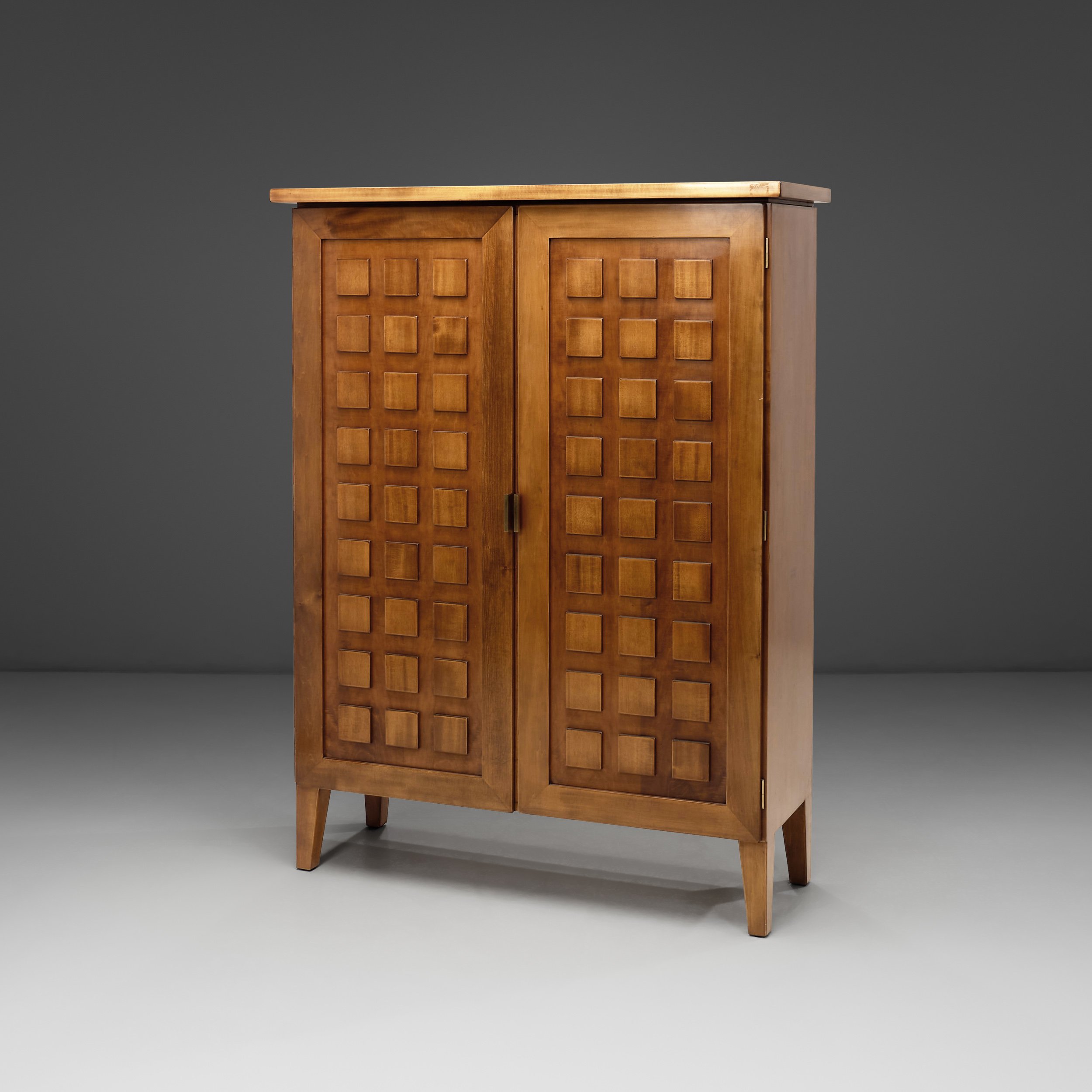Carved Wooden Cabinet by Valenti, Spain Second half of the 20th Century (sold)