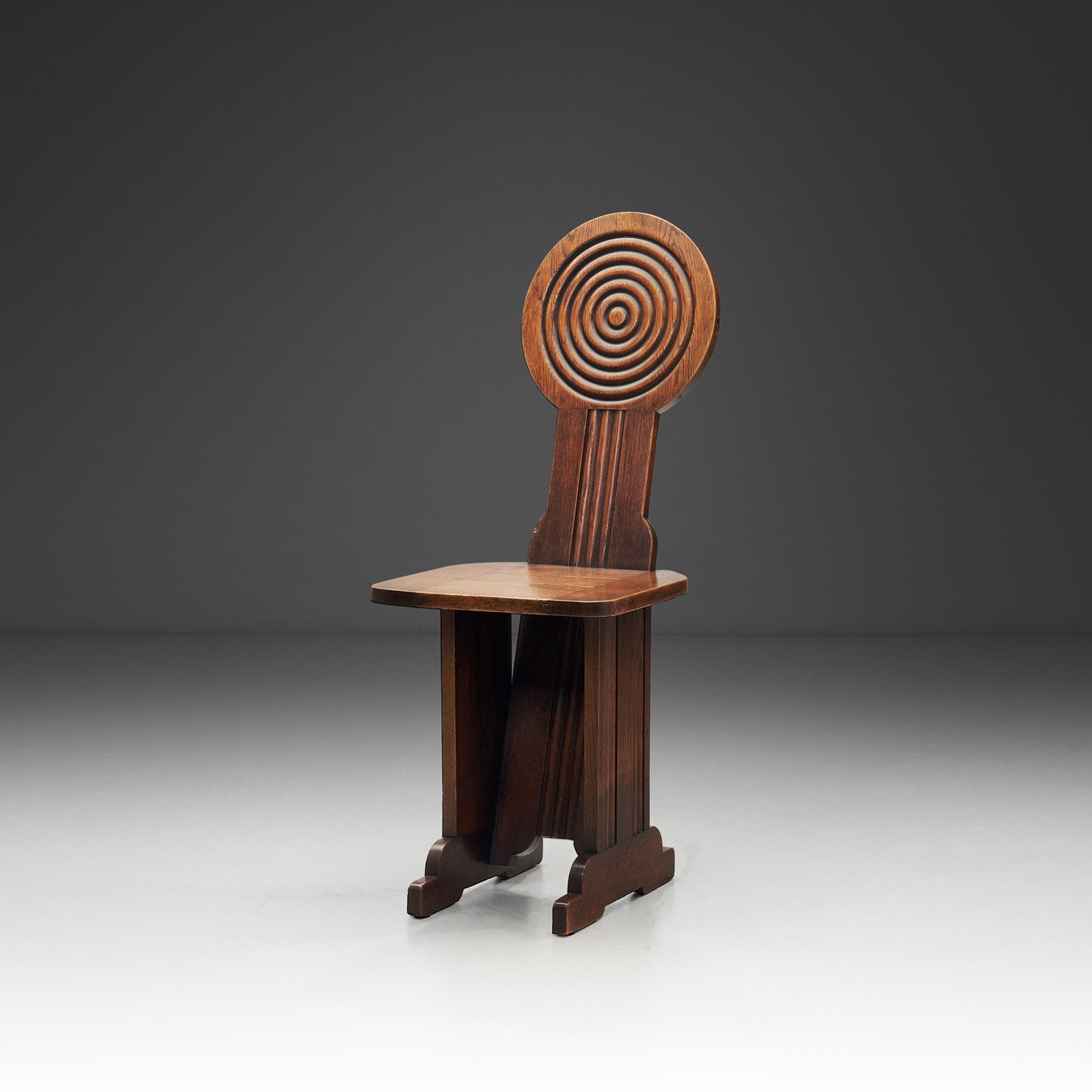 Charles Dudouyt Wooden Side Chair for L'Abeillée, France 1940s