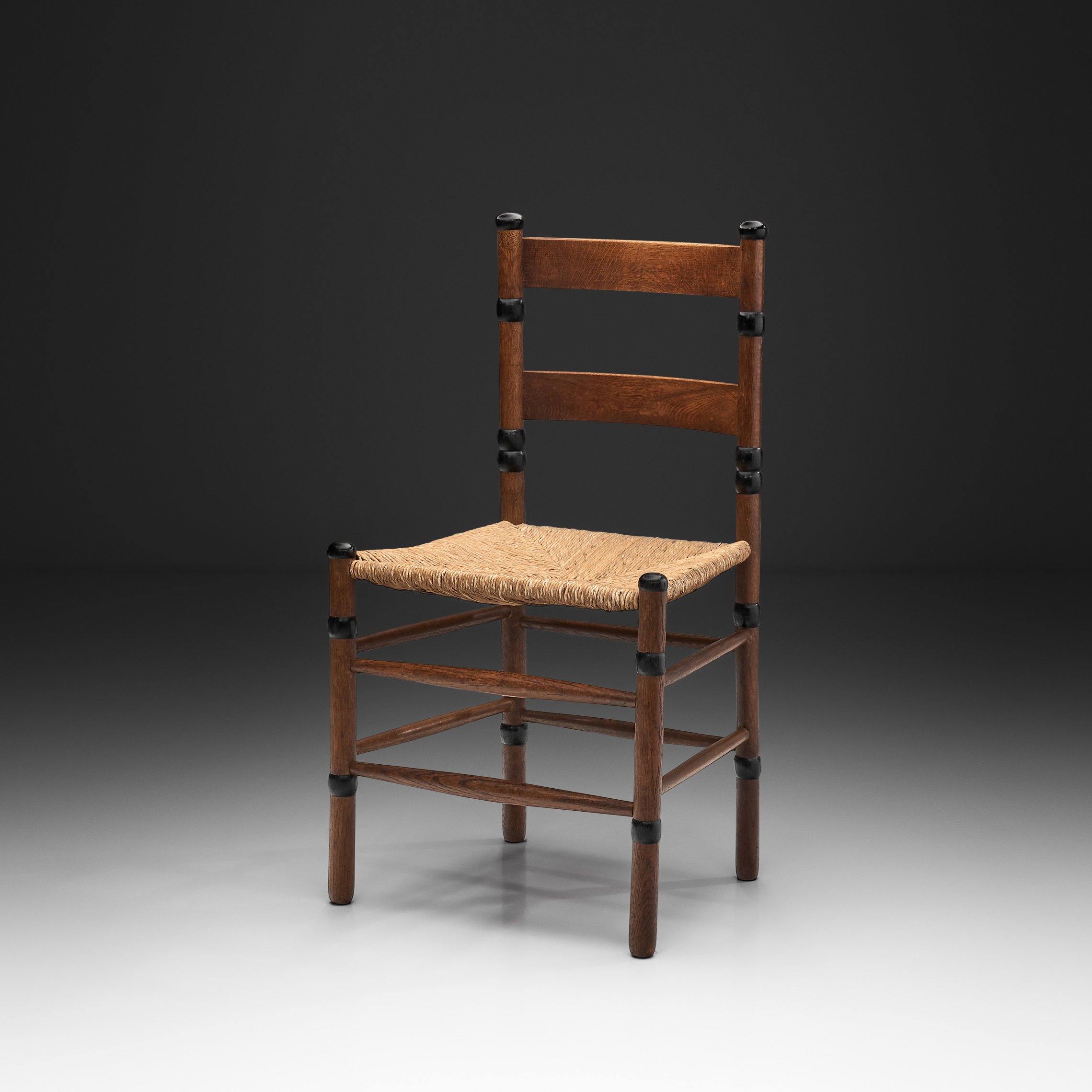 Wood and Wicker Chair by N.V. Jac Levee, The Netherlands First half of the 20th Century