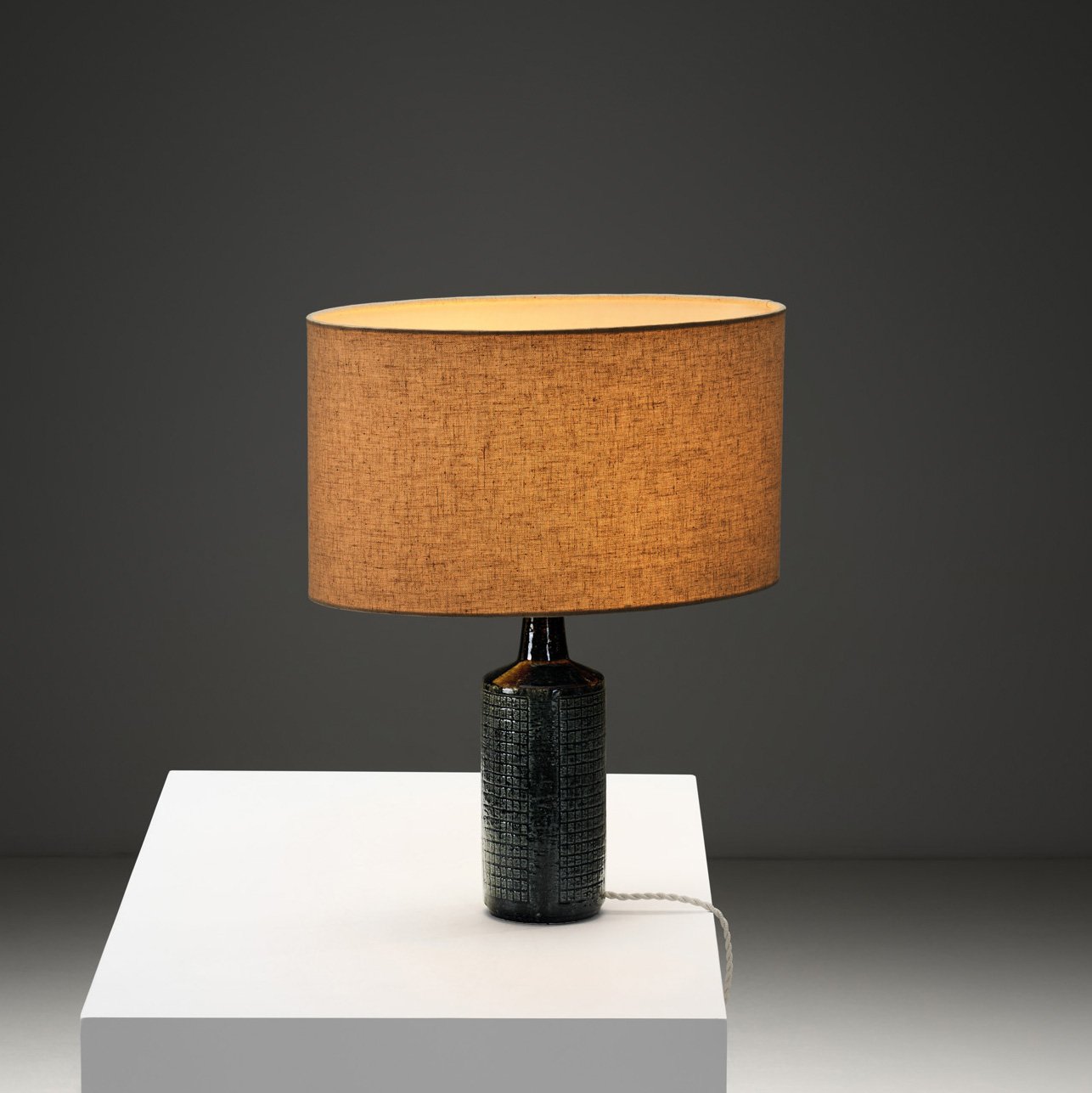 Glazed Stoneware Table Lamp by Annelise Linnemann-Schmidt fo Palshus, Denmark ca 1960s
