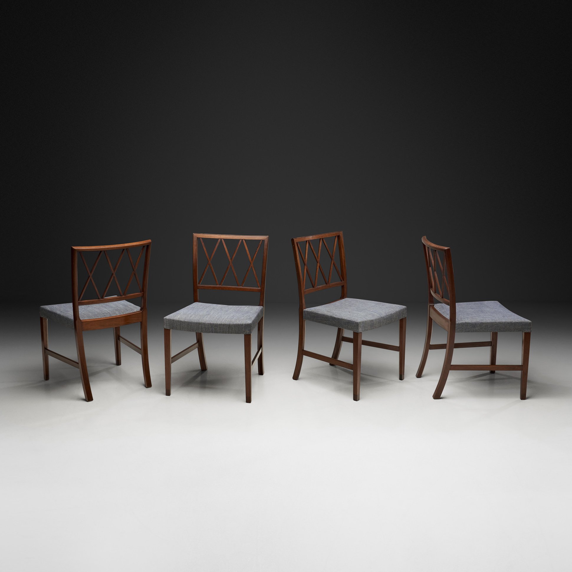 Set of Four Dining Chairs by Ole Wanscher and A.J. Iversen for Ilums Bolighus