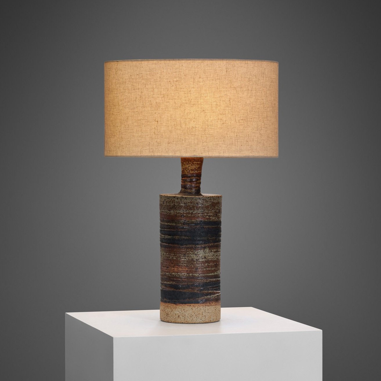Glazed Stoneware Table Lamp by Tue Poulsen, Denmark 20th century (sold)