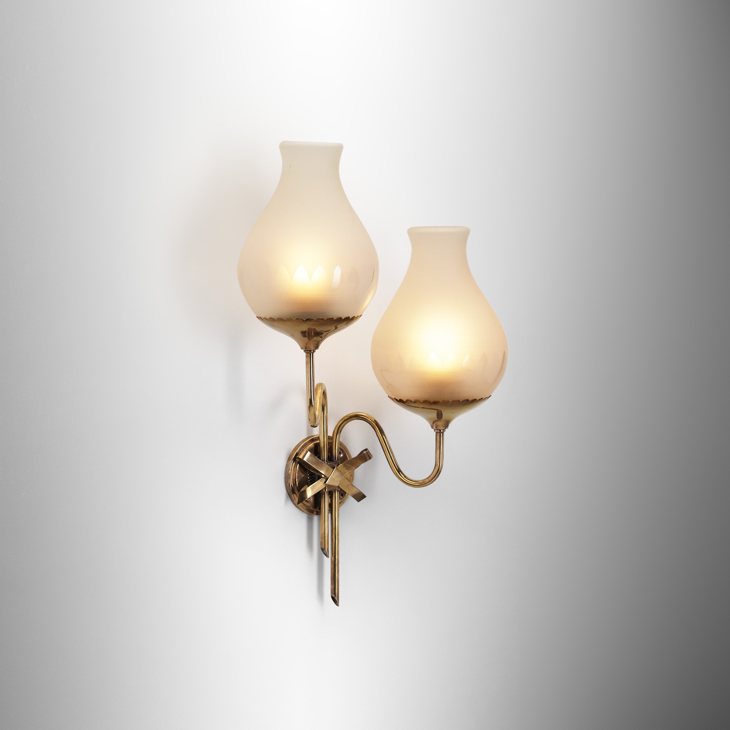 Model "8589" Wall Lamp by Harald Notini for Böhlmarks, Sweden 1940s