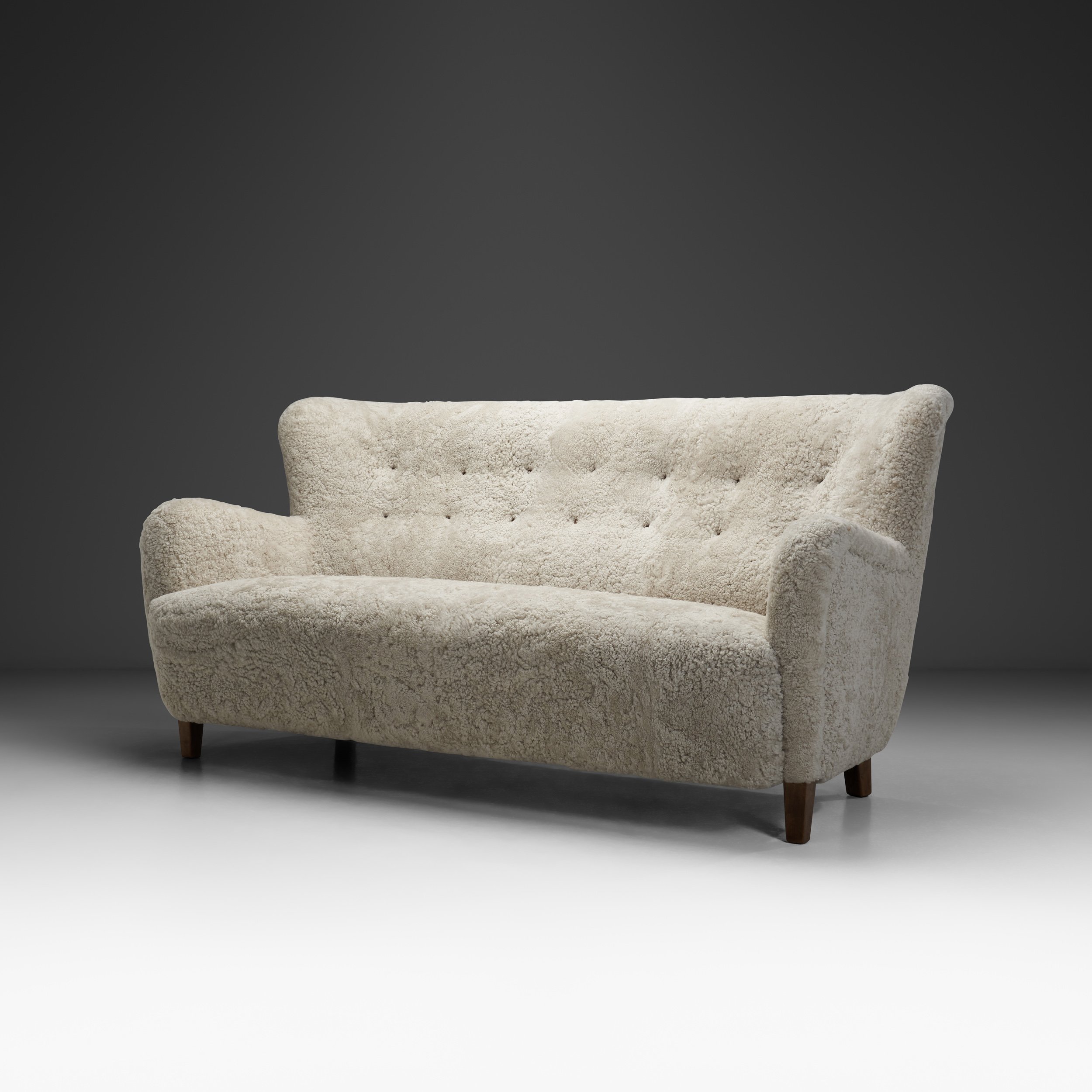 Three-Seater Upholstered Sofa, Denmark ca 1950s