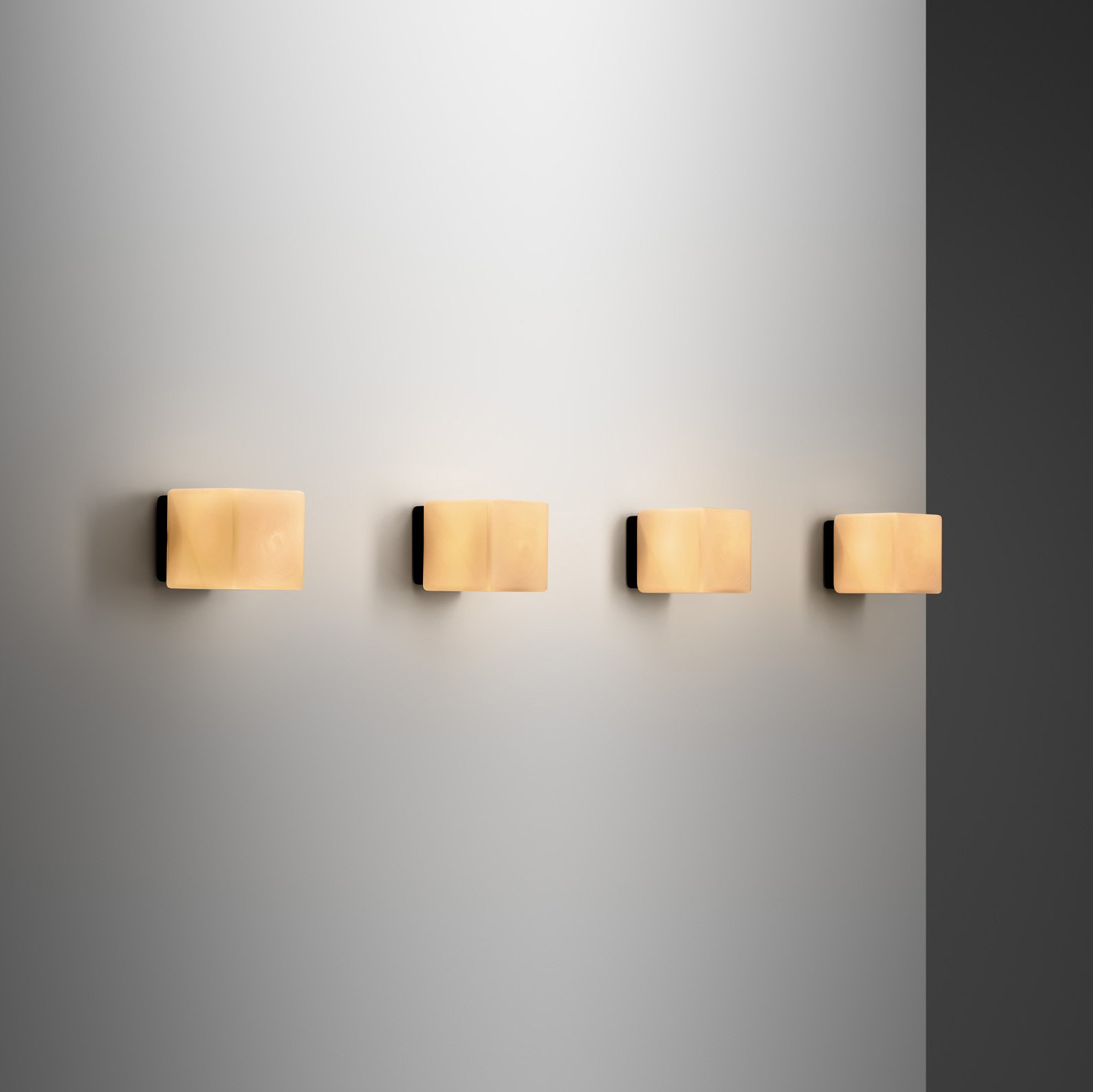 Set of Four Cube Wall Lamps by Staff Leuchten, Germany ca 1960s