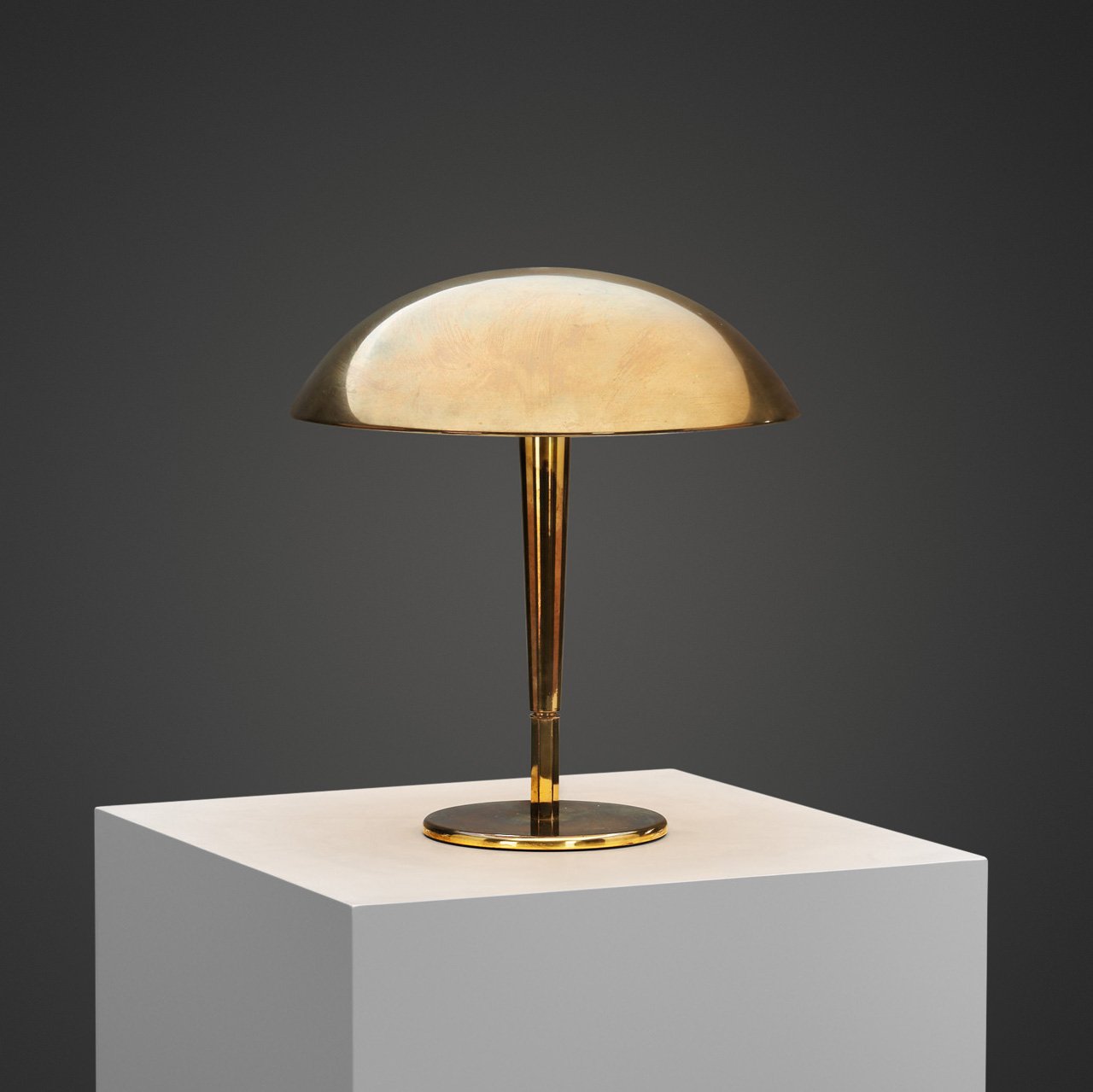 Model “5061” Brass Shade Table Lamp by Paavo Tynell for Idman, Finland 1950s