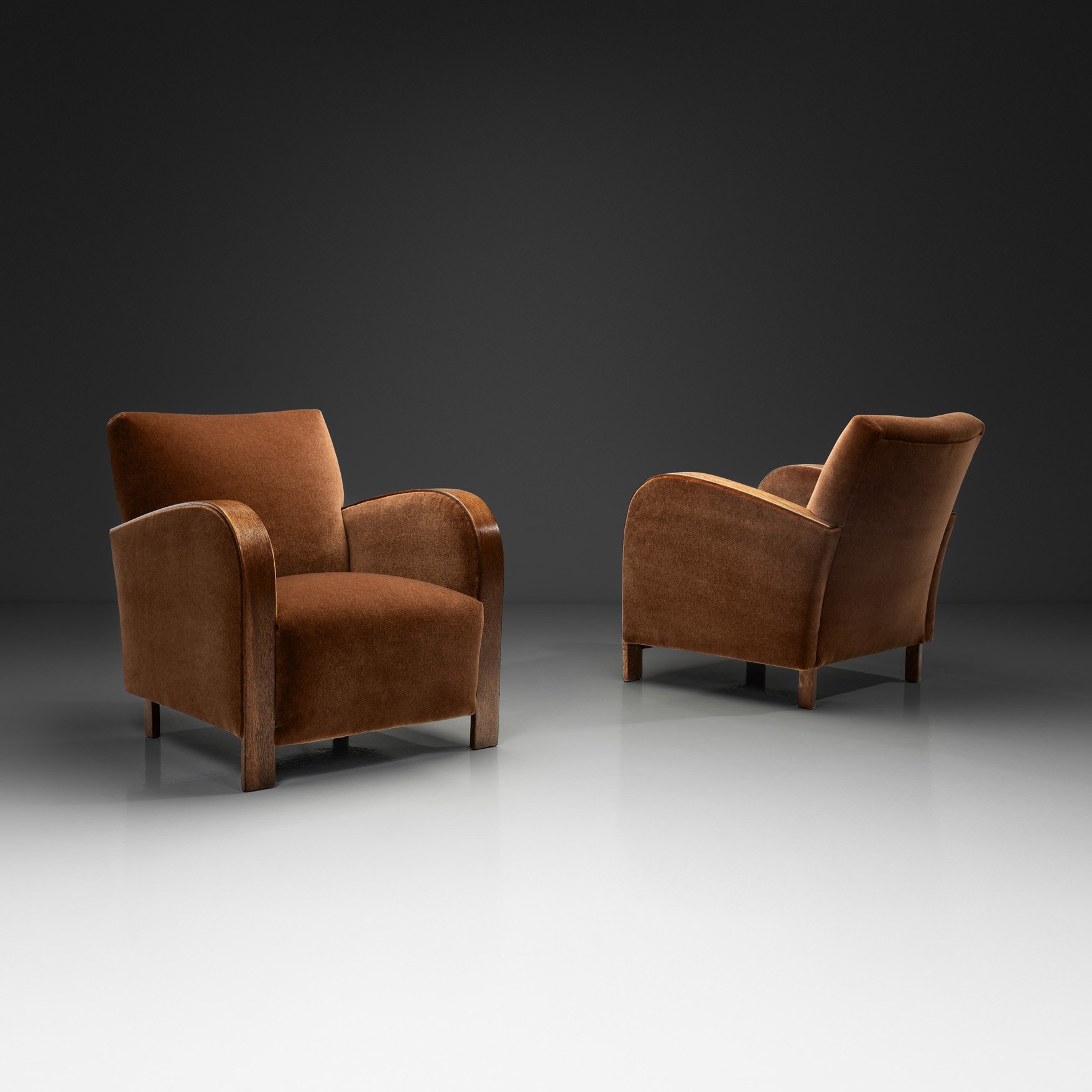 Pair of Mid Century Armchairs, Europe Mid-20th Century