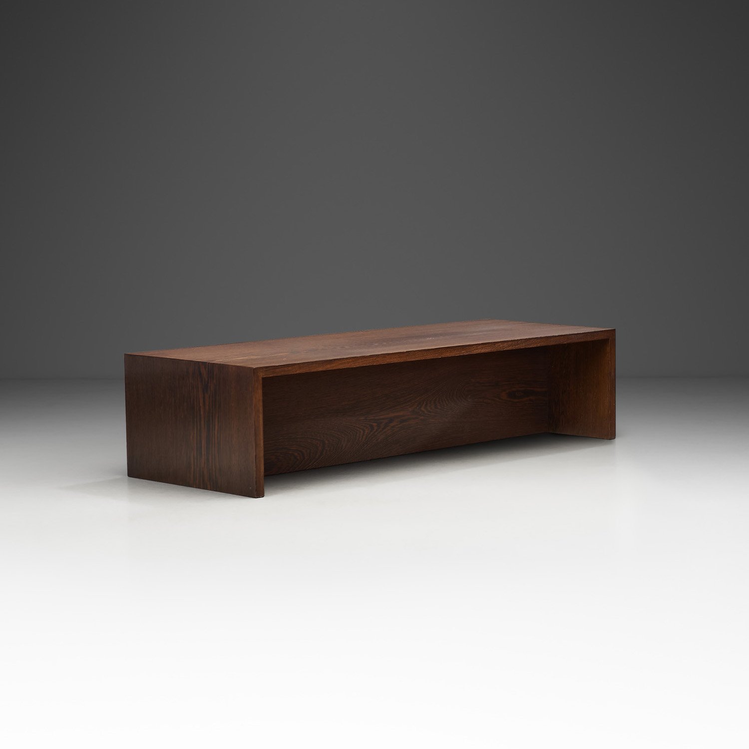 Minimalist Dutch Wenge Bench, The Netherlands ca 1970s (sold)