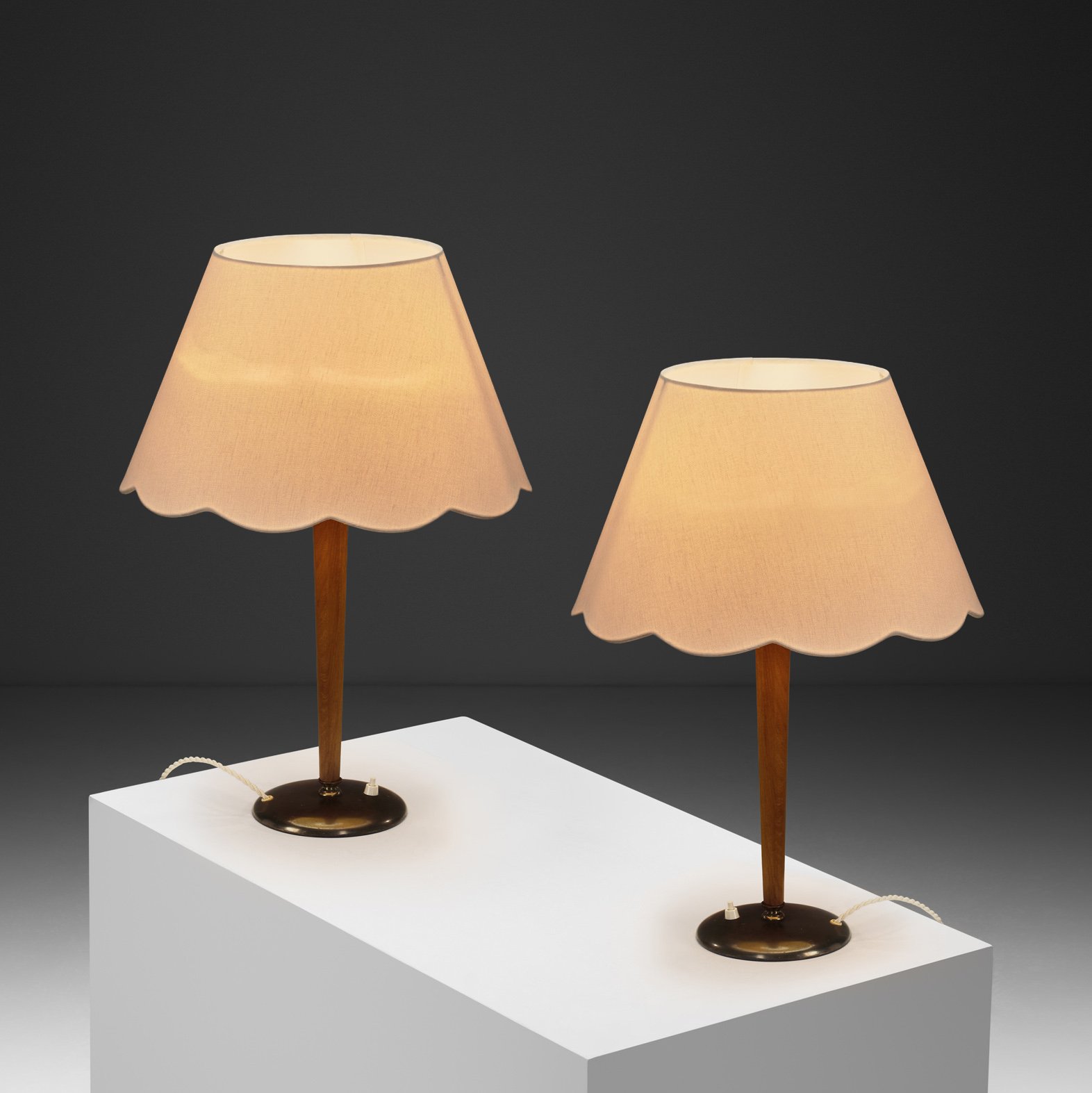Pair of Bertil Brisborg Model "31915" Table Lamp for Nordiska Kompaniet, Sweden 1940s