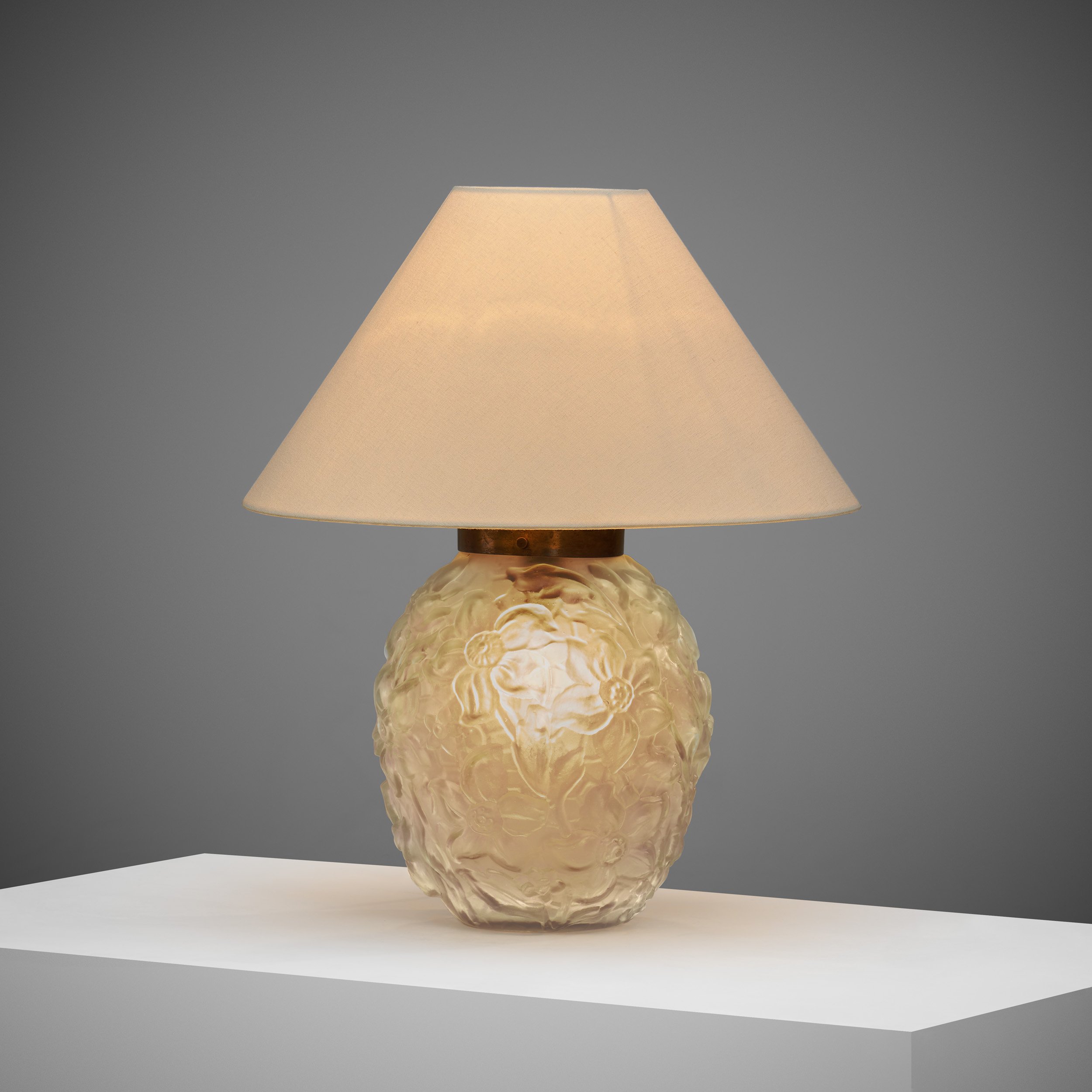 Model "542" Glass Table Lamp by Boréns, Sweden ca 1940s (sold)