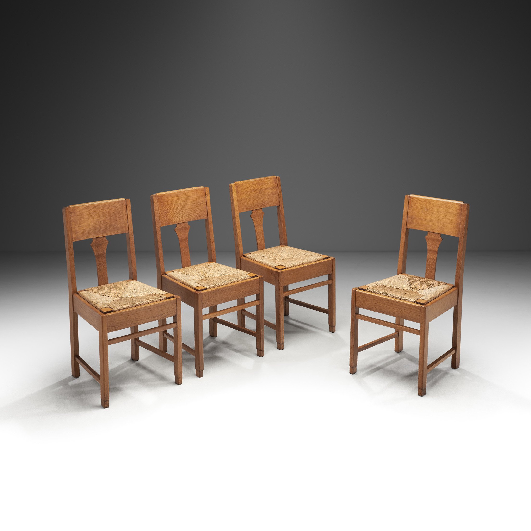 A Set of Four Art Deco Dining Chairs, Europe Early 20th century (sold)