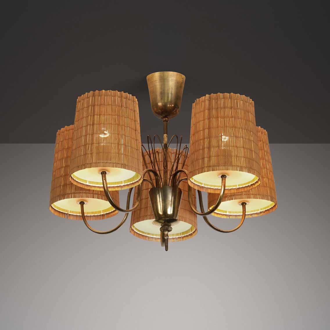 Model "9032" Chandelier by Paavo Tynell for Taito, Finland Mid-20th Century
