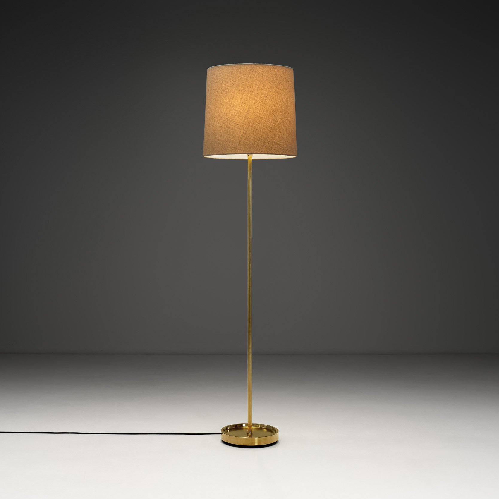 Swedish Brass Floor Lamp by Fagerhult, Sweden second half of the 20th century