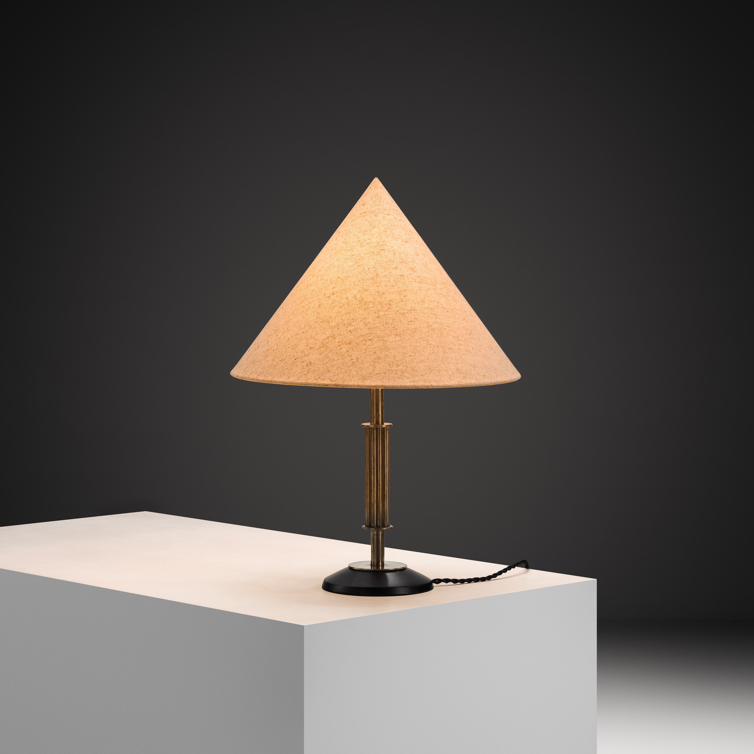 Art Deco Table Lamp with Pointed Shade, Europe ca 1920s