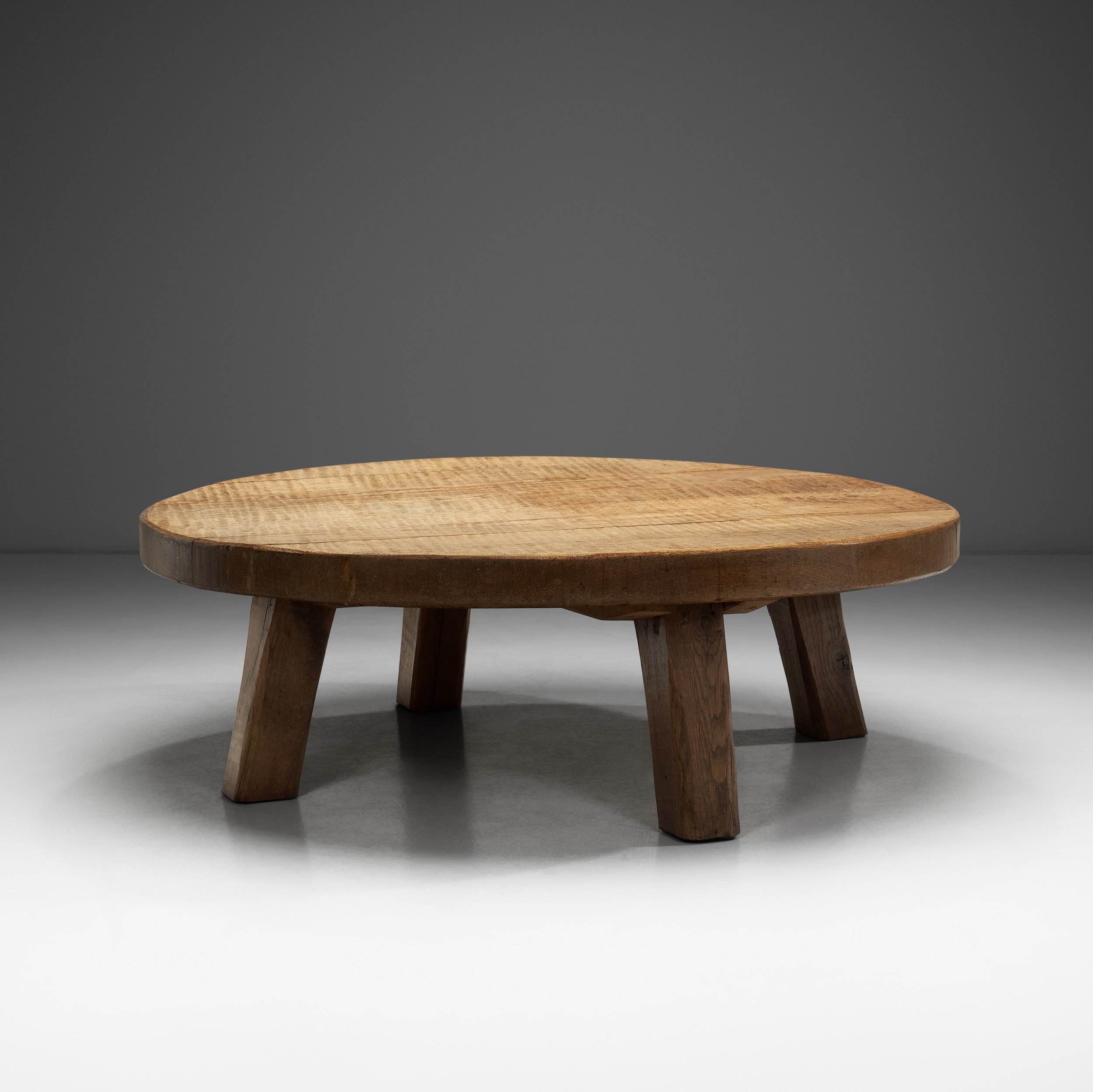 European Brutalist Wooden Coffee Table, Europe second half of the 20th century (sold)