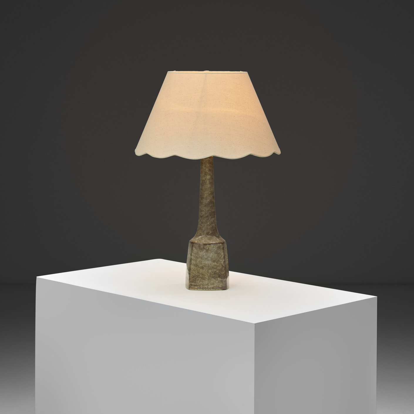 Glazed Stoneware Table Lamp by Søholm , Denmark 1950s