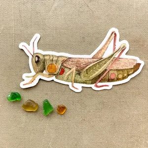 Grasshopper sticker — Polanshek of the Hills