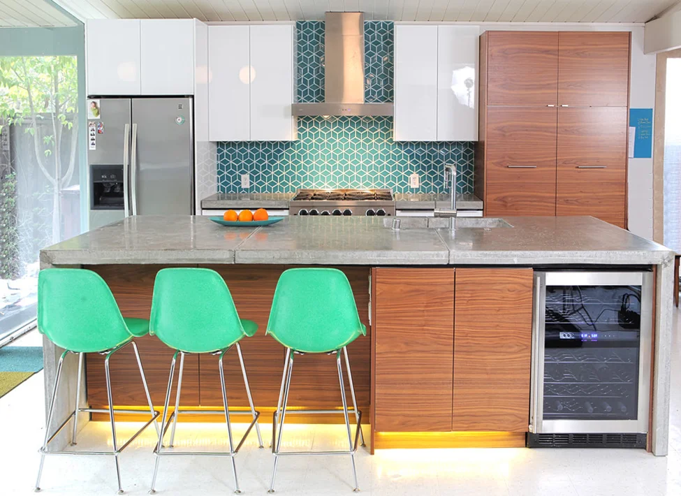 Eichler Kitchen Remodel Fireclay Tiled Backsplash Mid Century Modern Interior Designer Portfolio