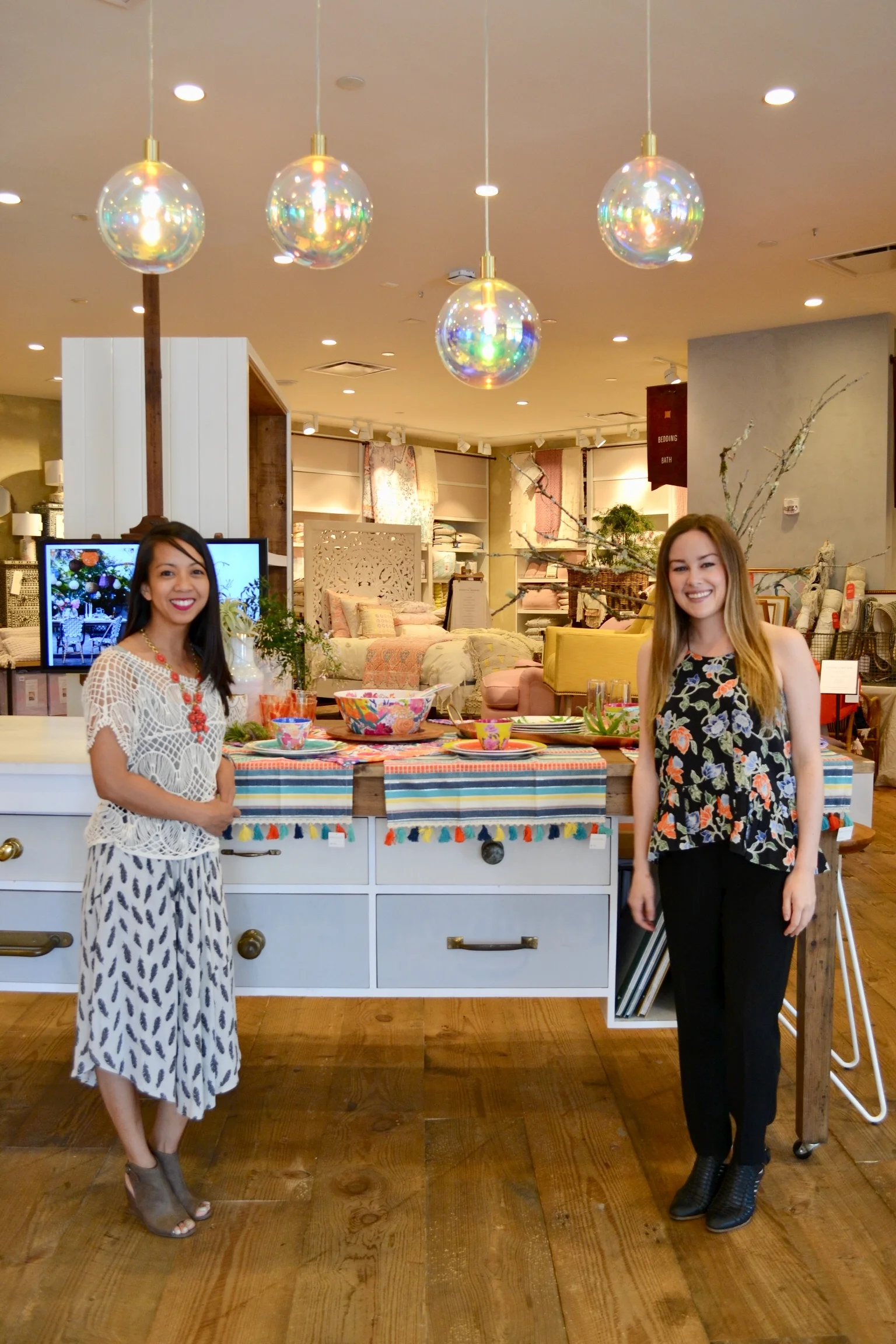 Bridgette (right) with her beautiful collection, with me on the left.
