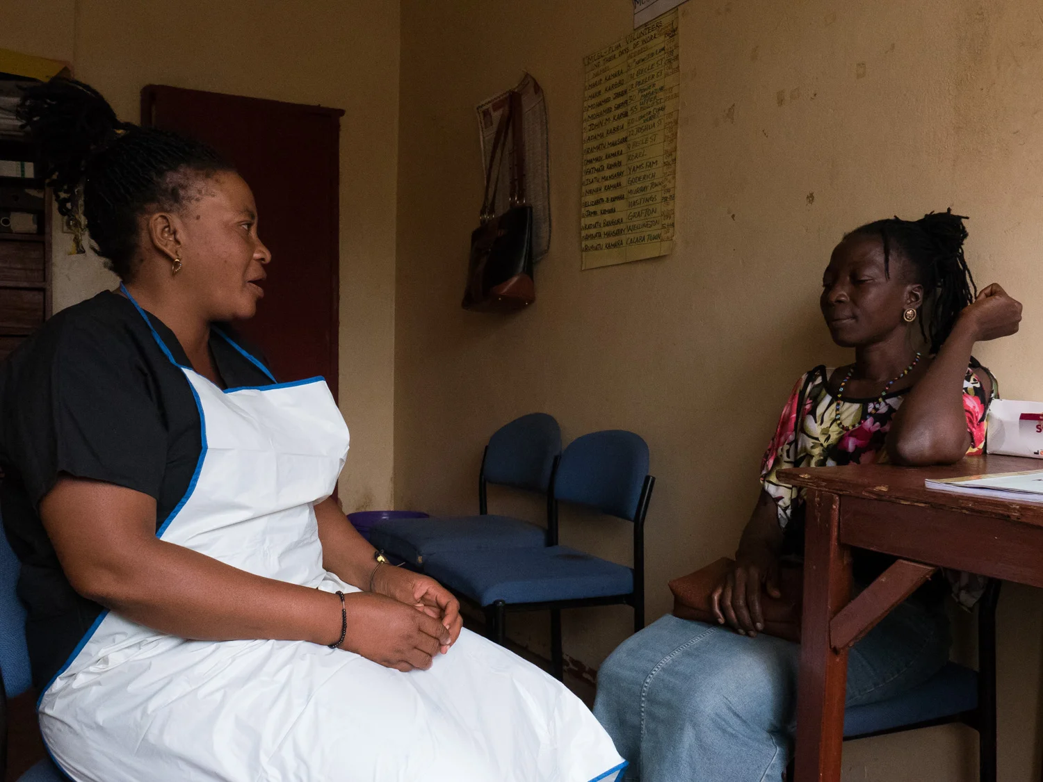 At a rural clinic in Grafton, a woman comes in for an HIV test.