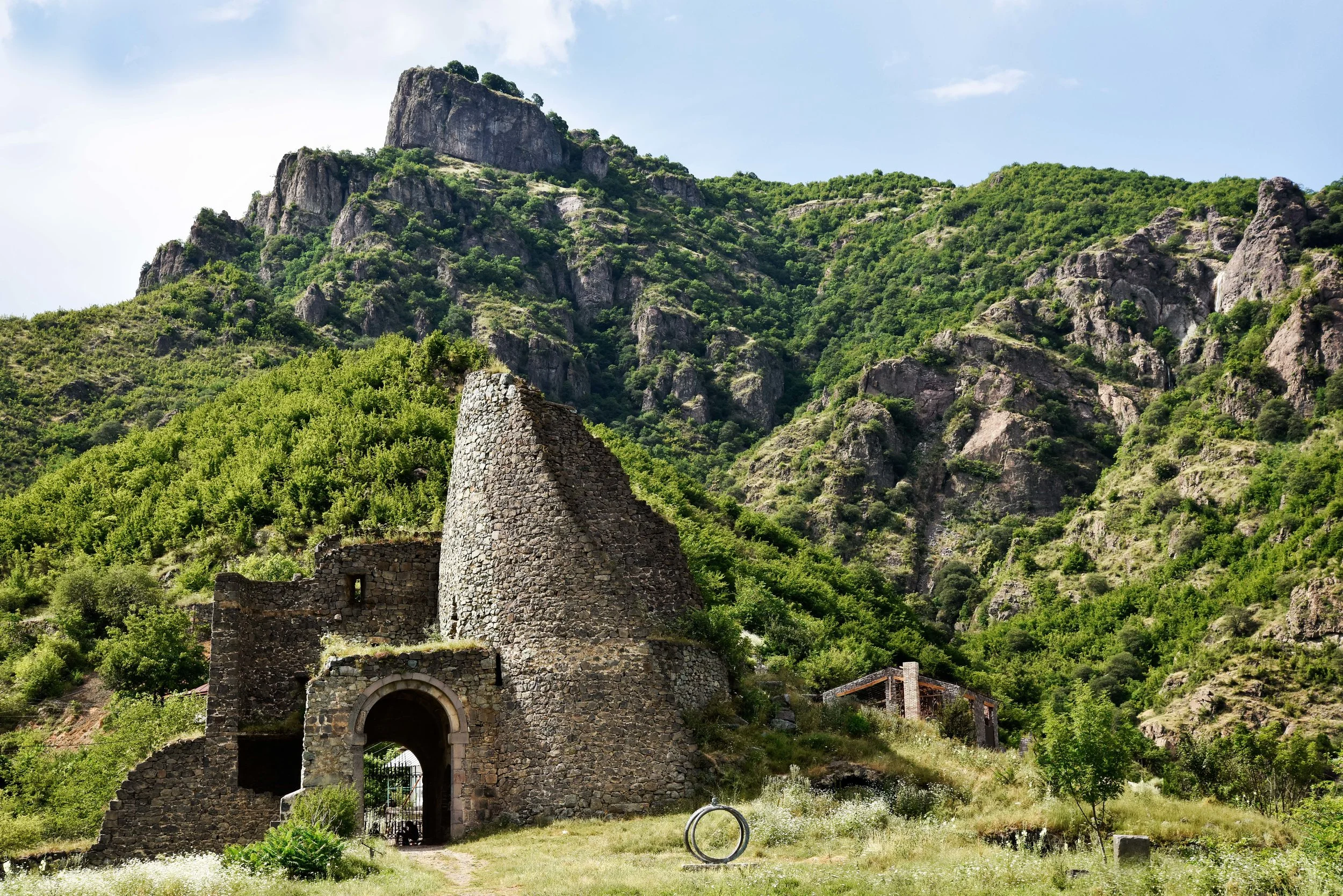 The ruined watchtower of Akhtala, part of the fortress that is more than 1000 years old