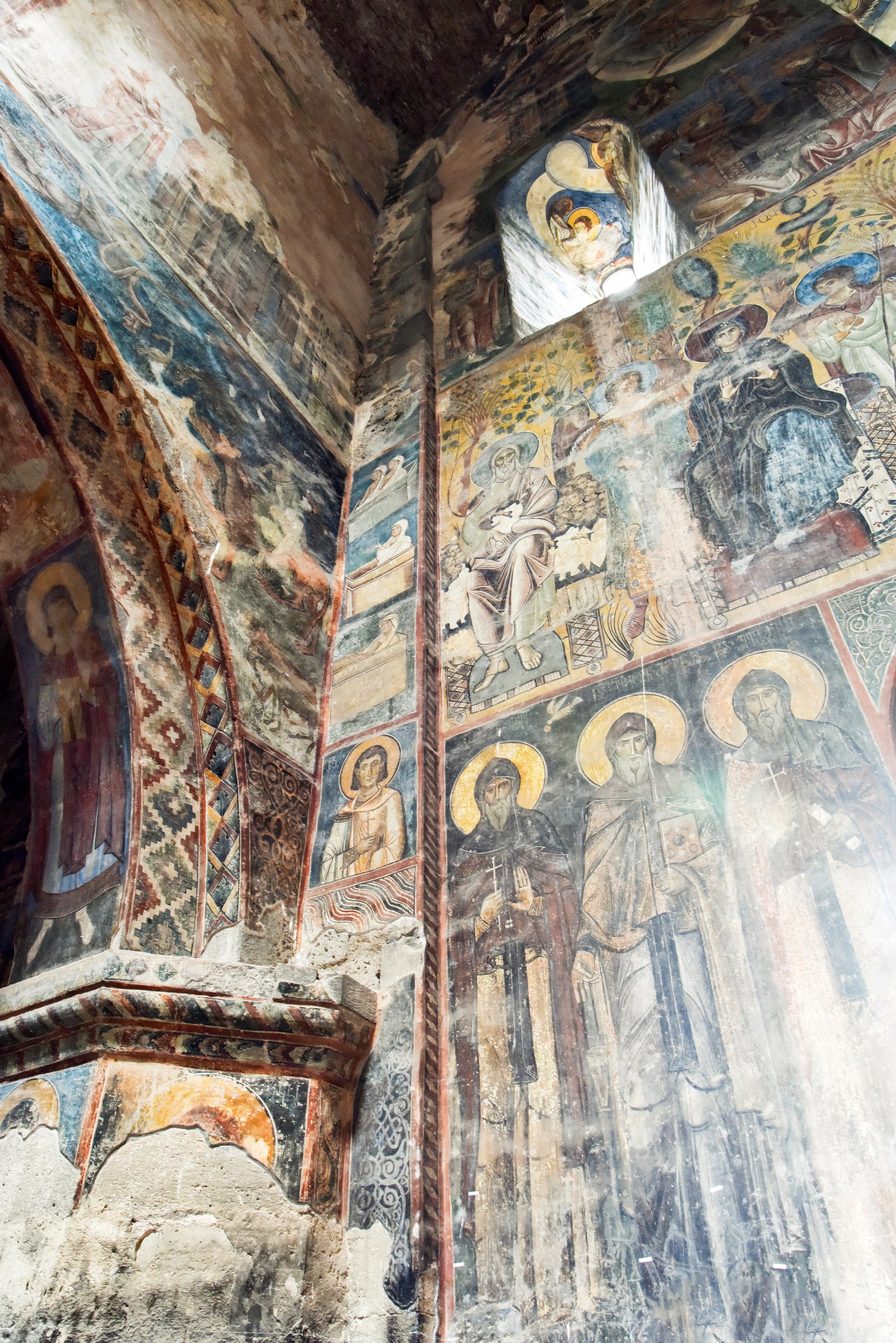 Detail of the frescoes, which await funds for restoration