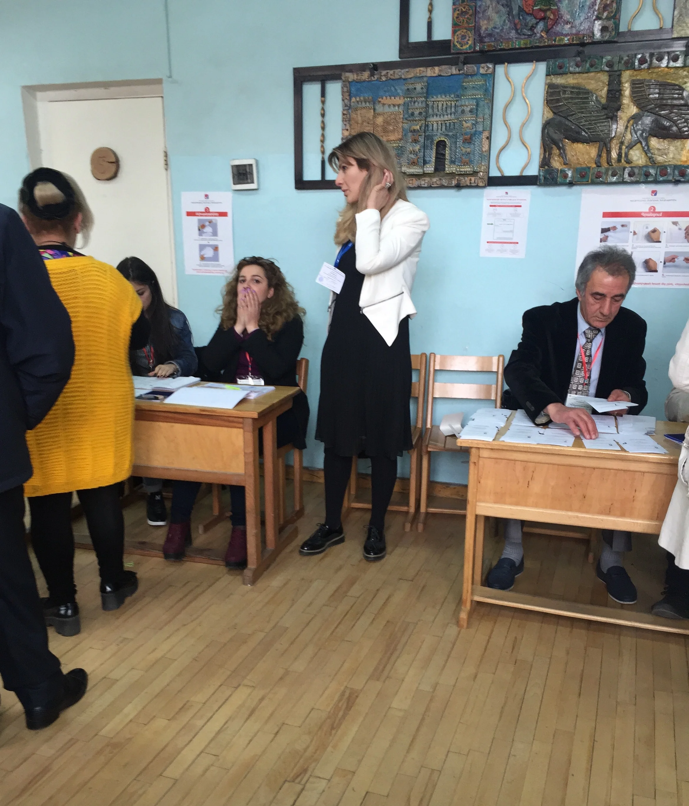 Central Yerevan polling station