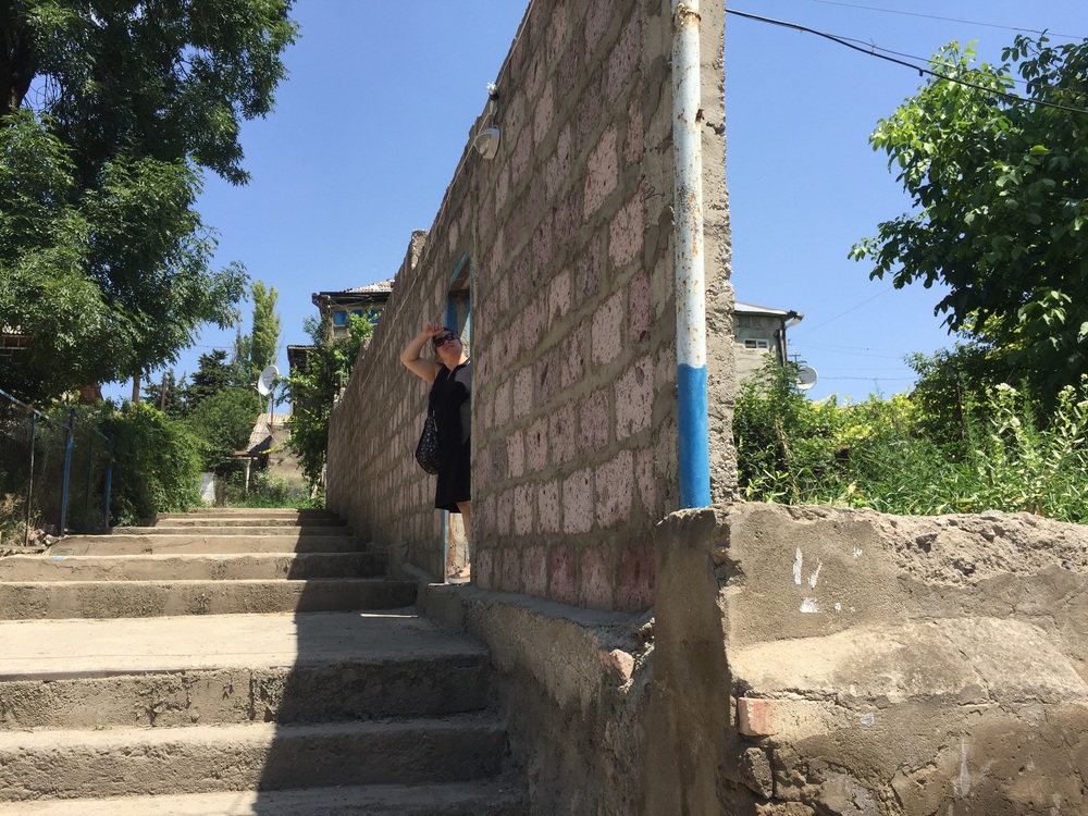 The wall Ayo built to protect the school