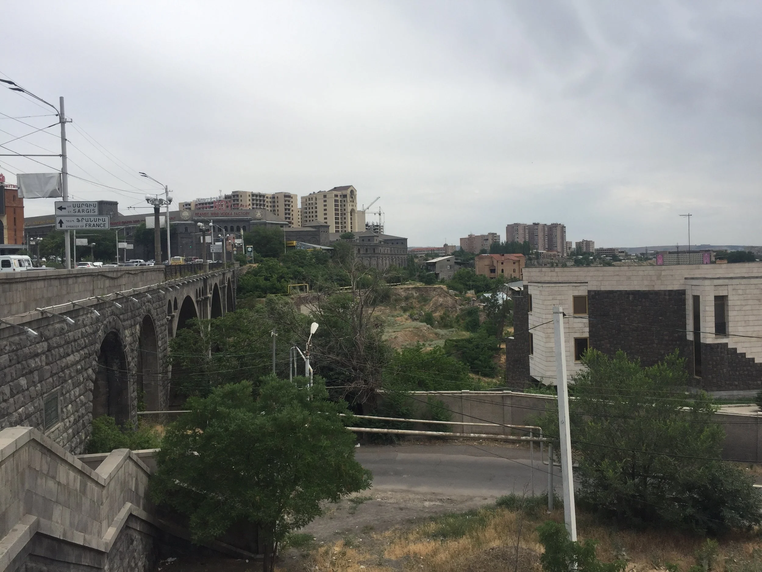 Views of Hrazdan Gorge on our way to the bus station