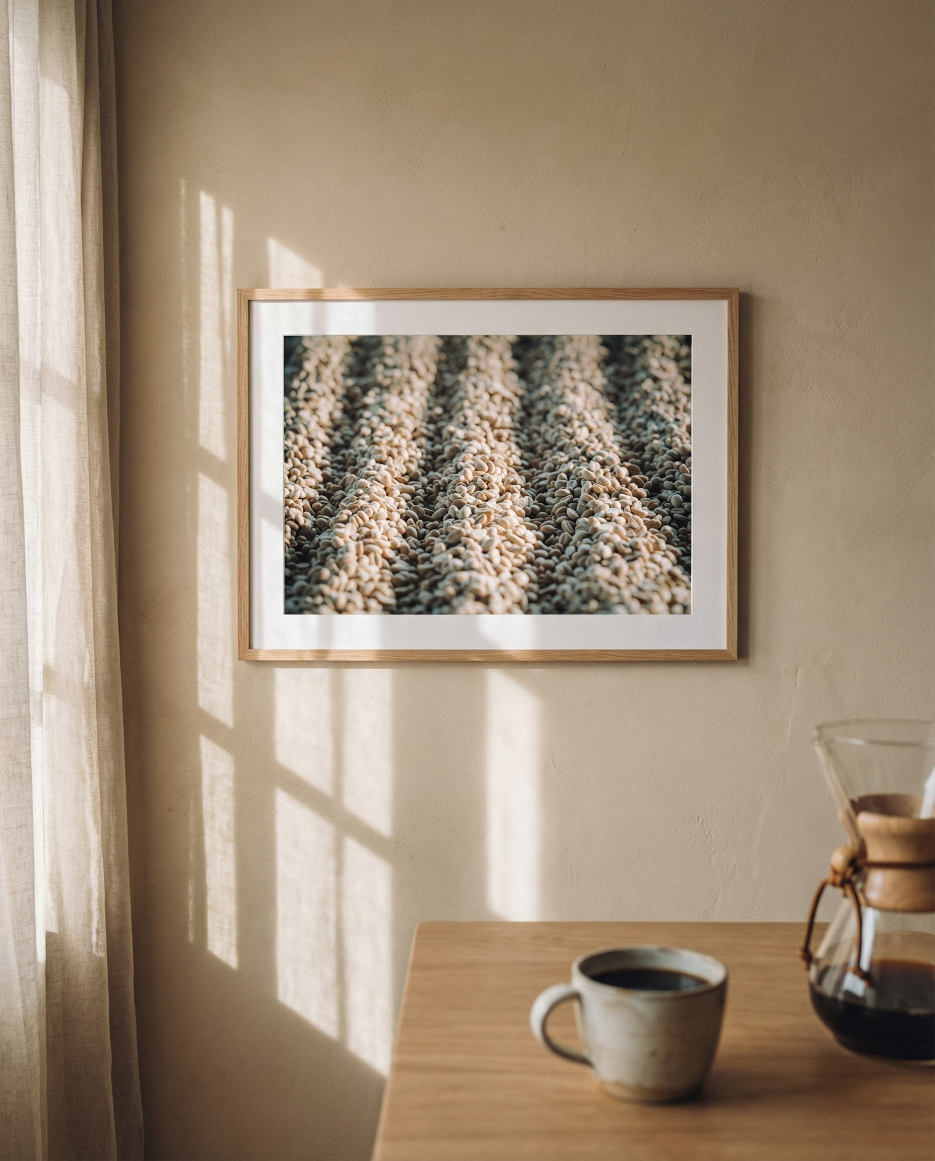 Washed coffee drying, Burundi