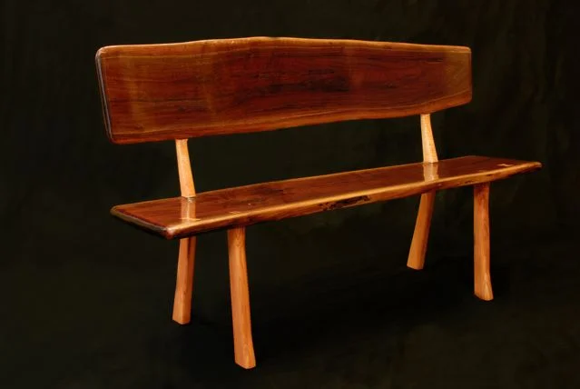 Live Edge Walnut Bench