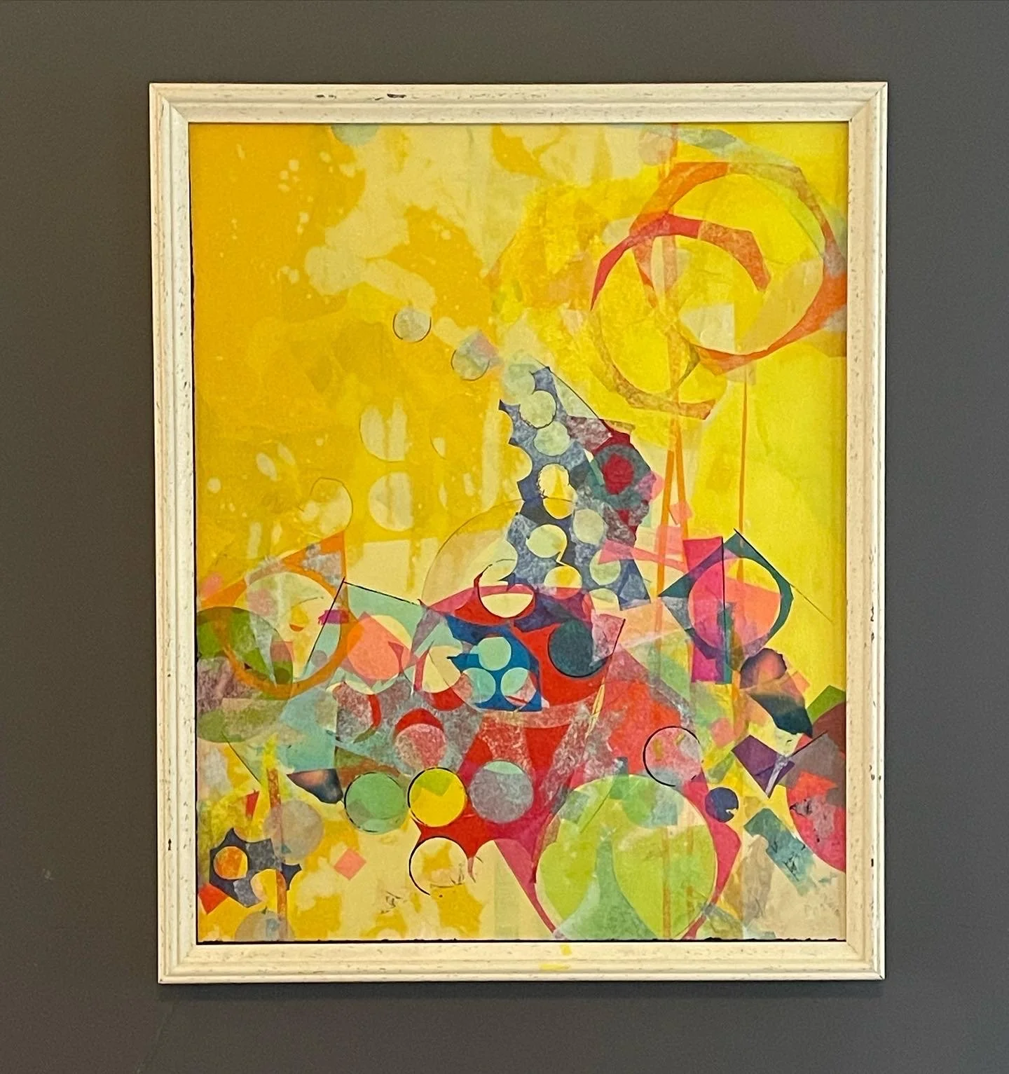 Circles in Yellow framed.JPG