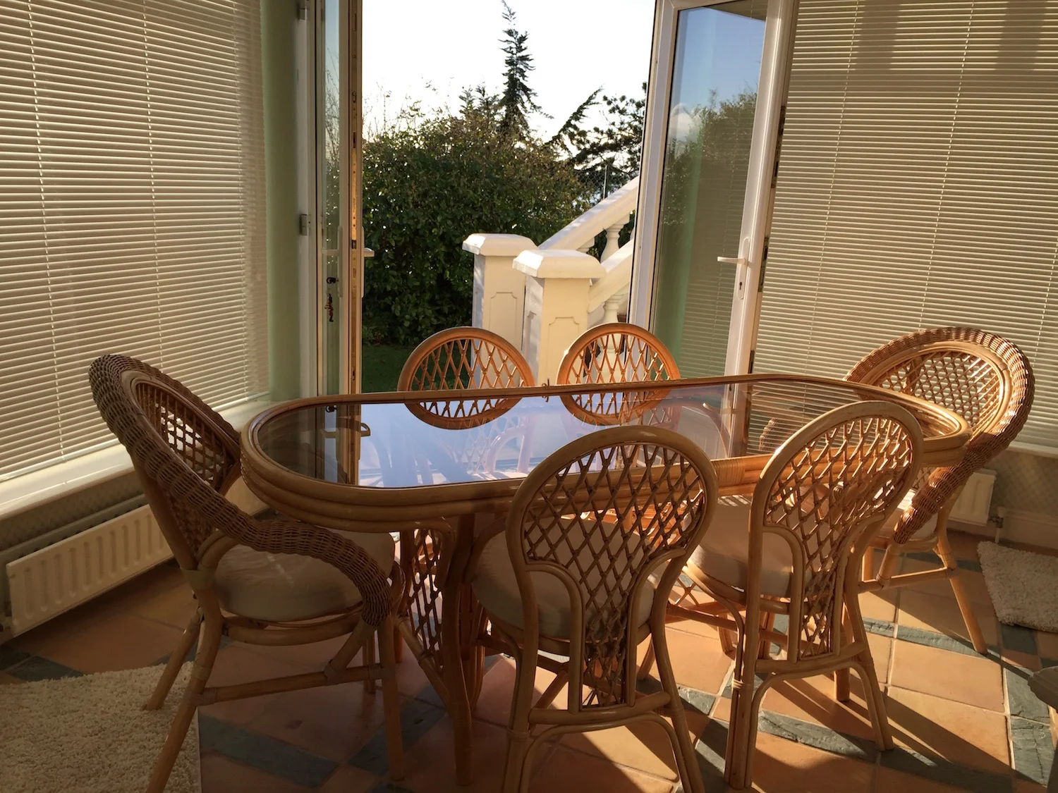 Garden level seating area