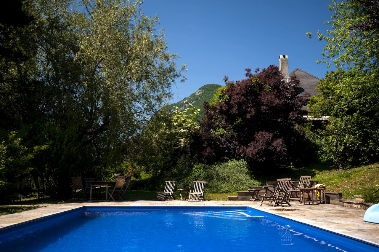 Pool deck area