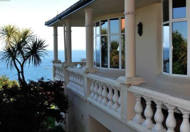 Balcony along north side