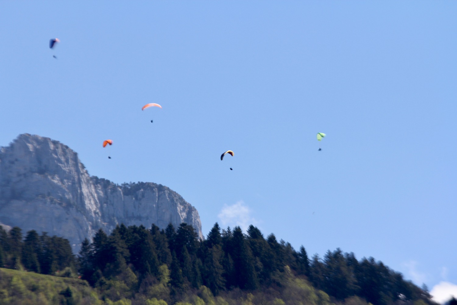 Watch paragliding from back deck