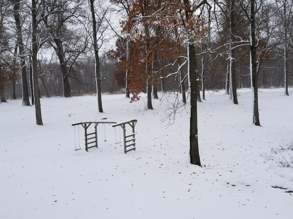 Play structure waiting for Spring