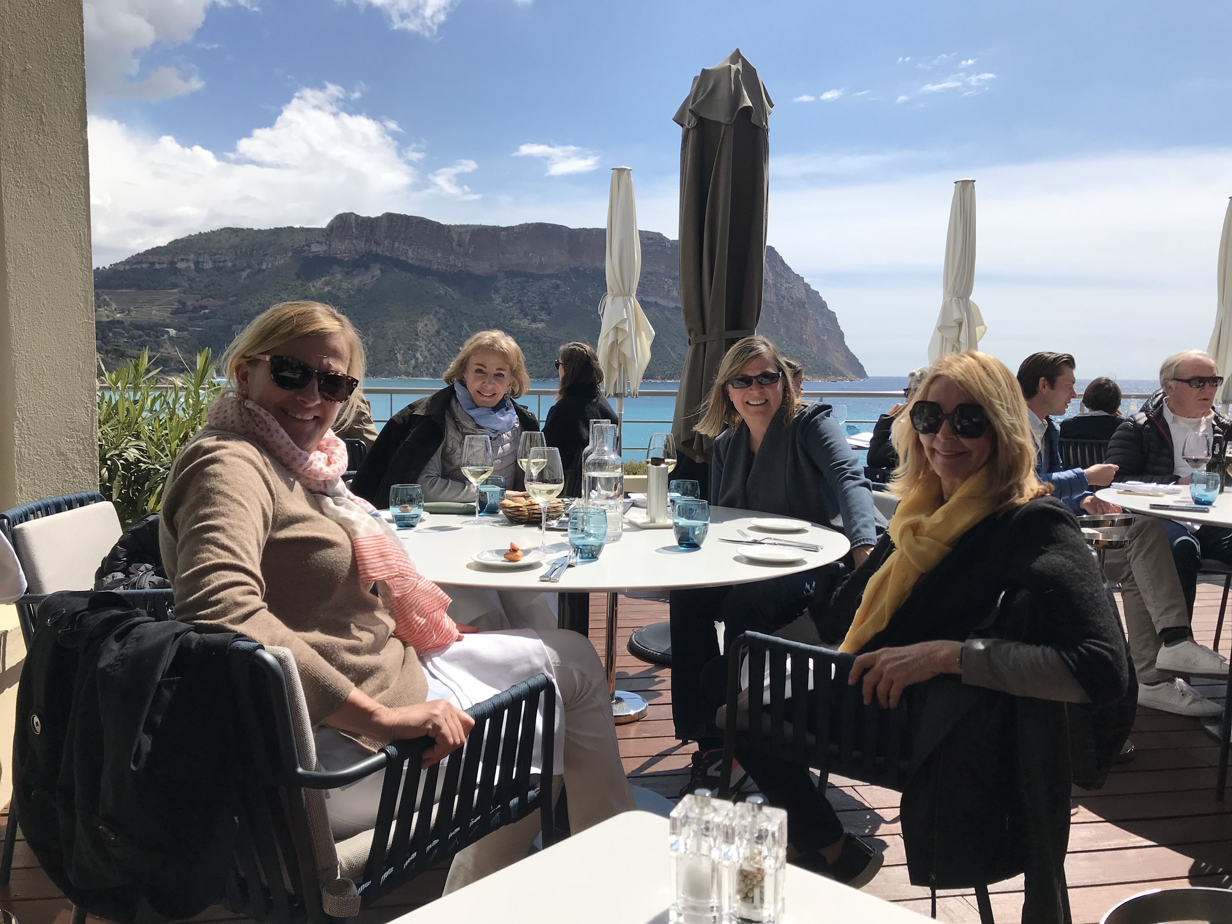 Lunch with a view on the Mediterranean.