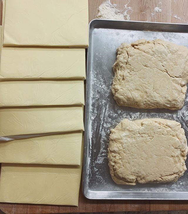 Just before the butter goes into the dough 🥐